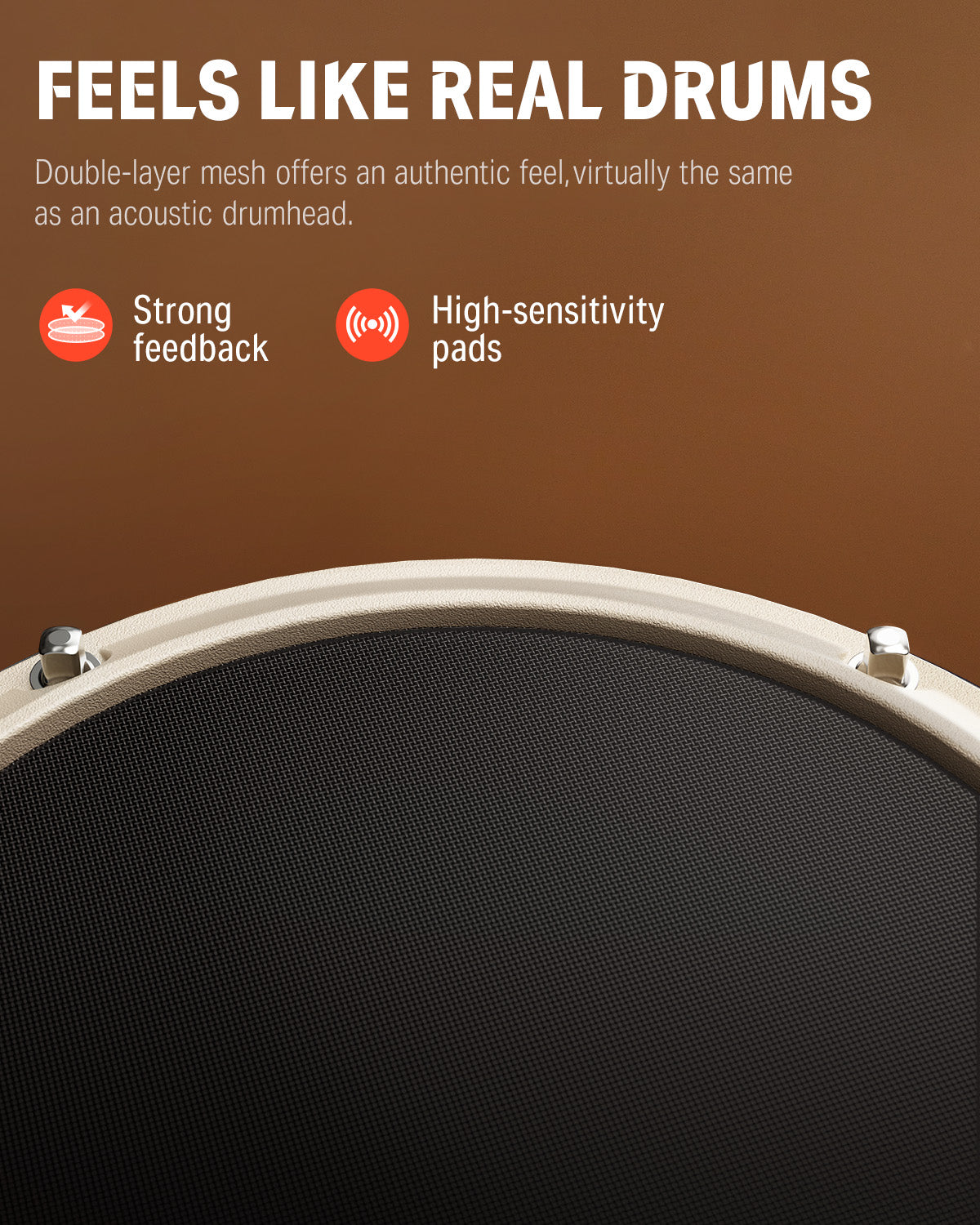 Donner DED-80 Best Electronic Drum Kit For Beginners-White##