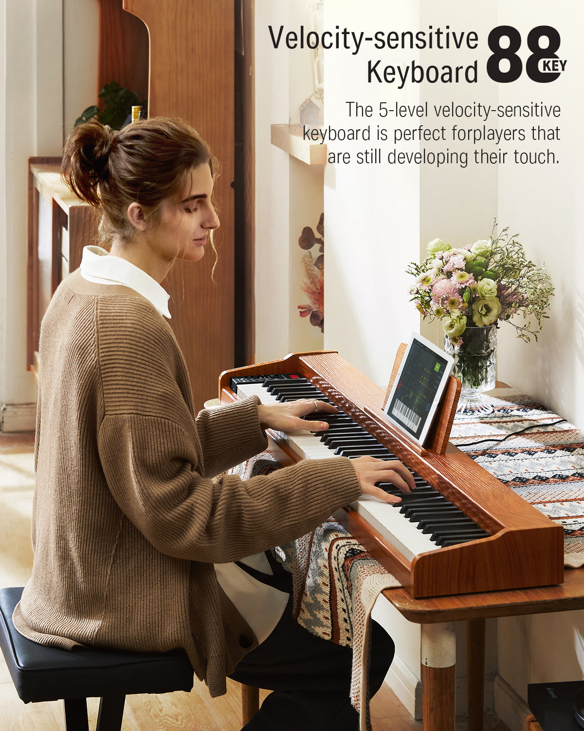 Donner Wooden Style Piano