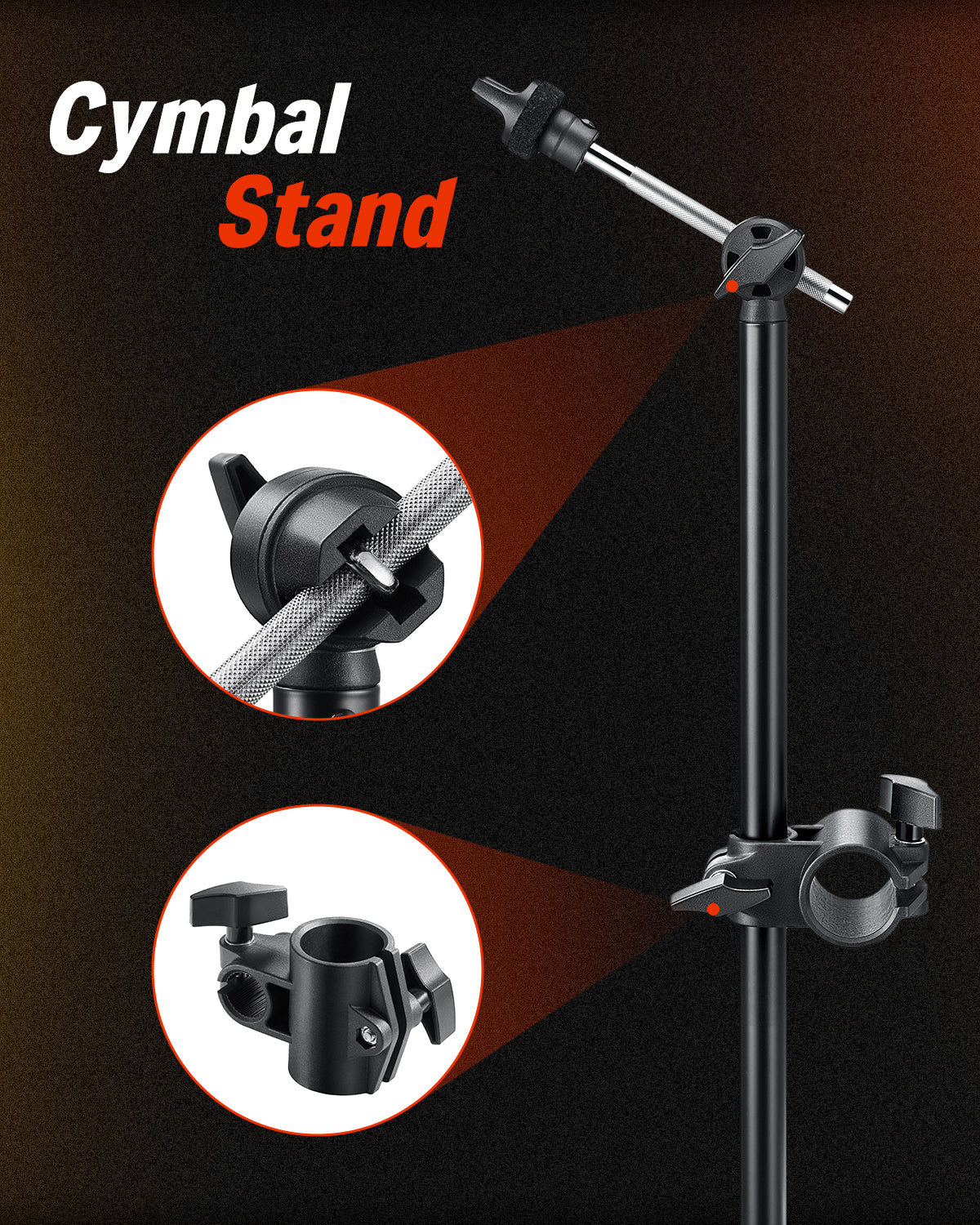 Donner Mute Cymbal Set with 12-inch Cymbals and Cymbals Stand For DED-200 Expansion