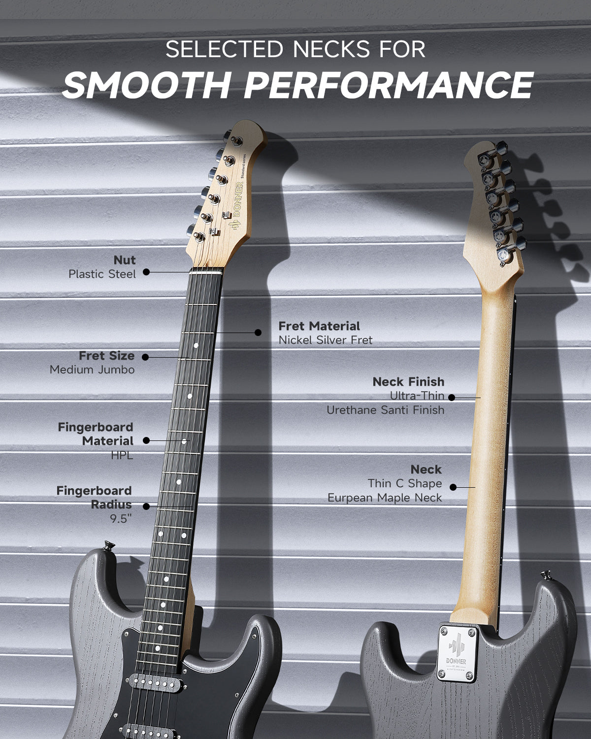 Donner DST-80 Electric Guitar with Amplifier, Strap, String, Tuner, Cable, Capo and Pick-Matton Black##