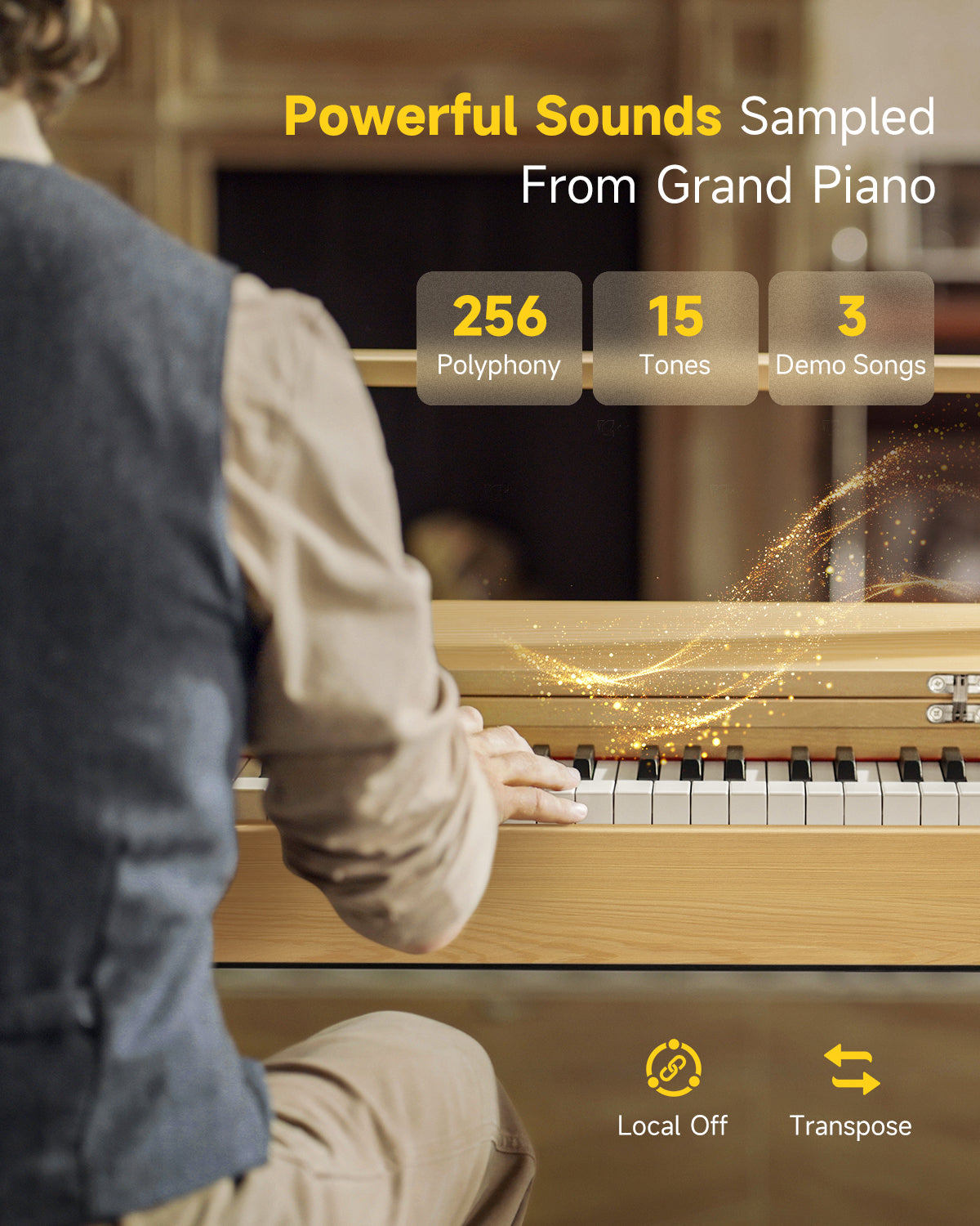 Donner OURA™ R300 Hammer Action Rustic Digital Piano