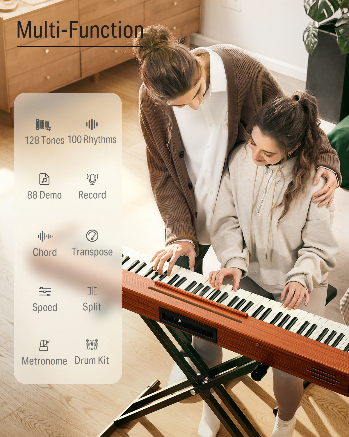 Donner Wooden Style Piano