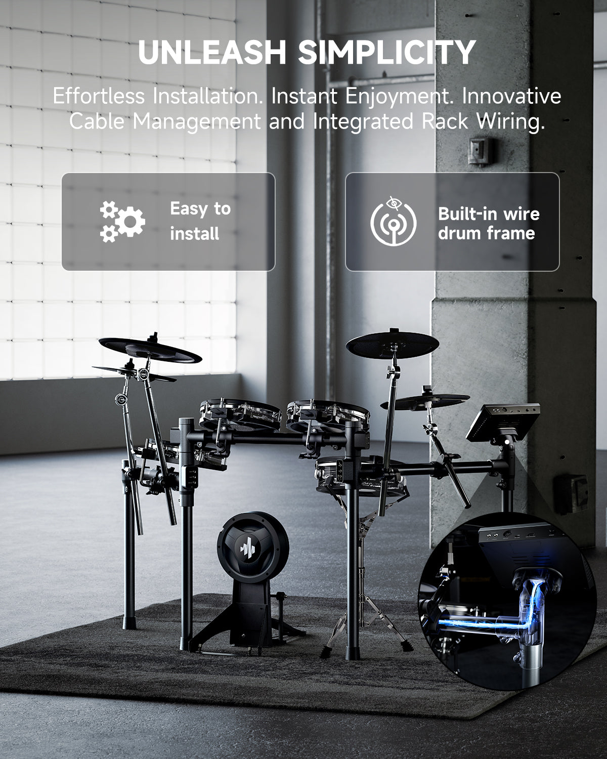 Donner BEAT MAX 5-Drum 4-Cymbal Electronic Drum Set