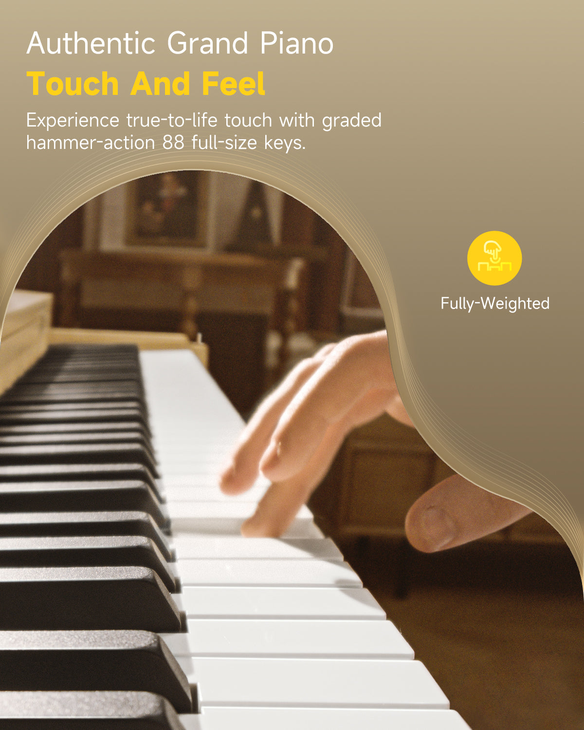Donner OURA™ R300 Hammer Action Rustic Digital Piano