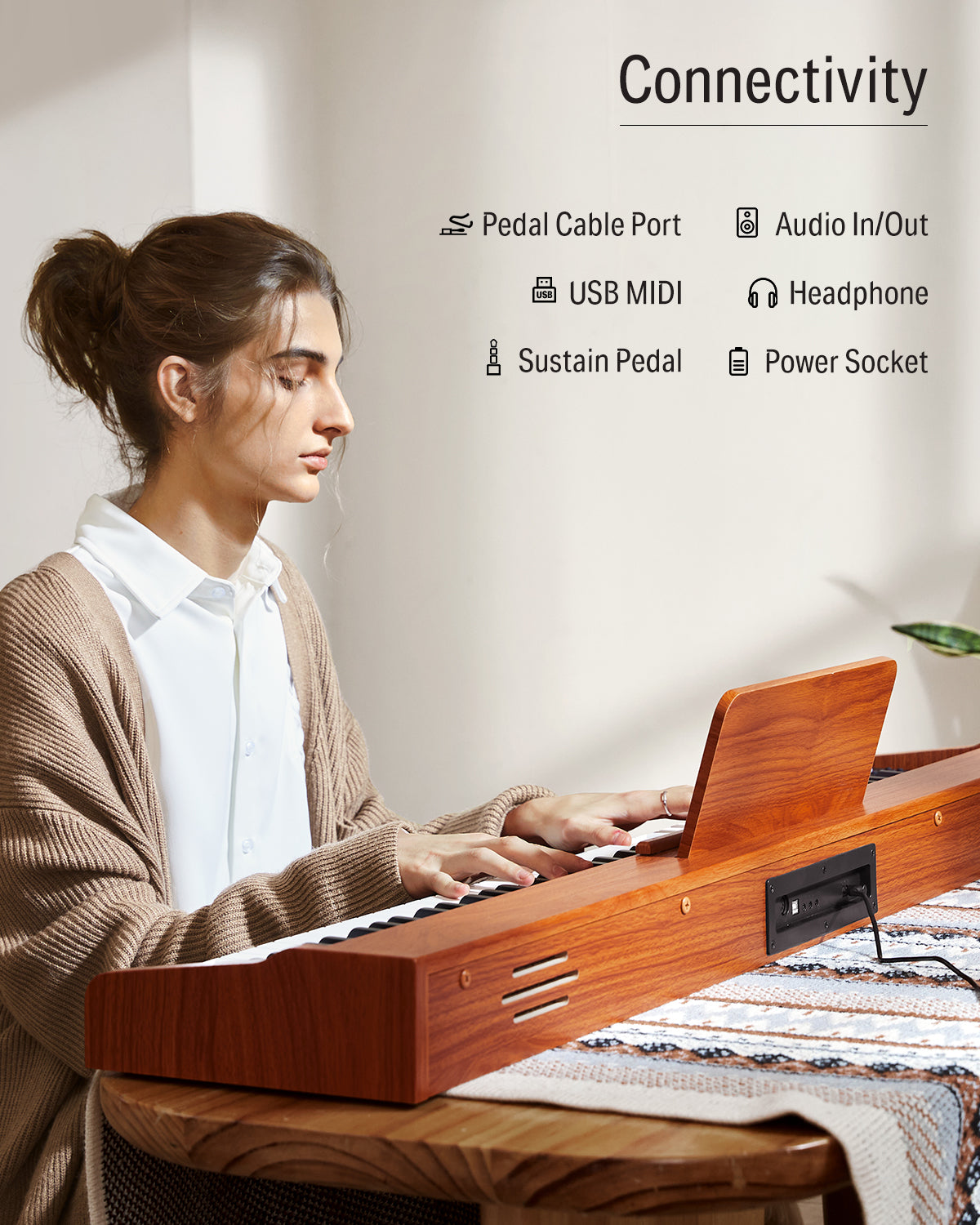 Donner Wooden Style Piano
