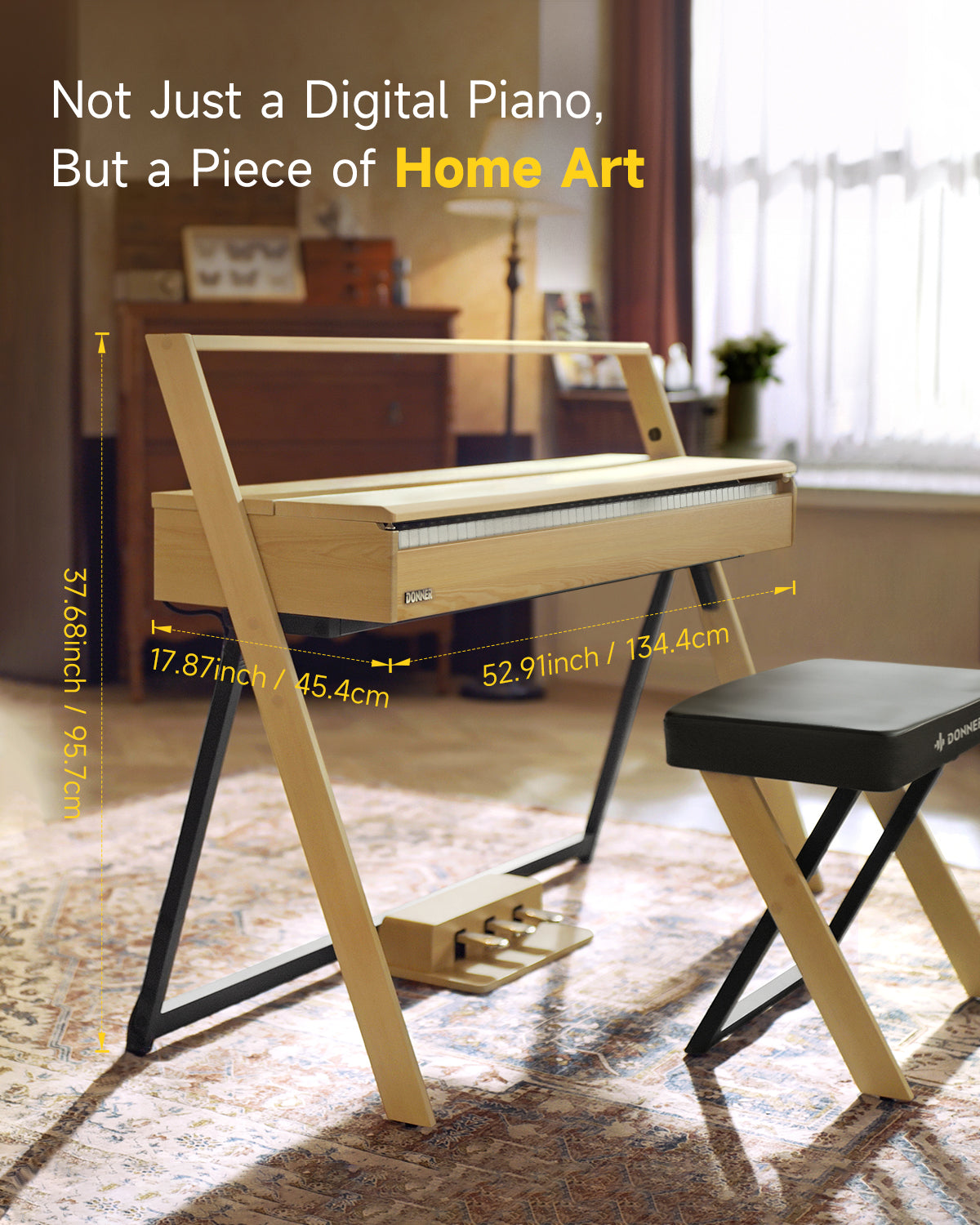 Donner OURA™ R300 Hammer Action Rustic Digital Piano