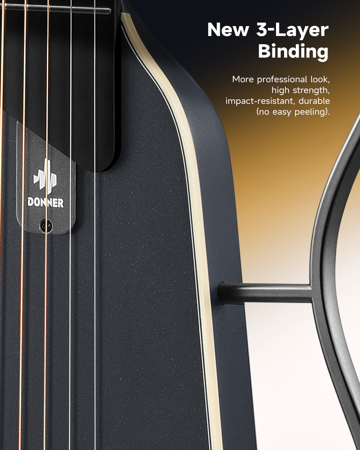 Donner HUSH I Evo2 Guitar-Balck##