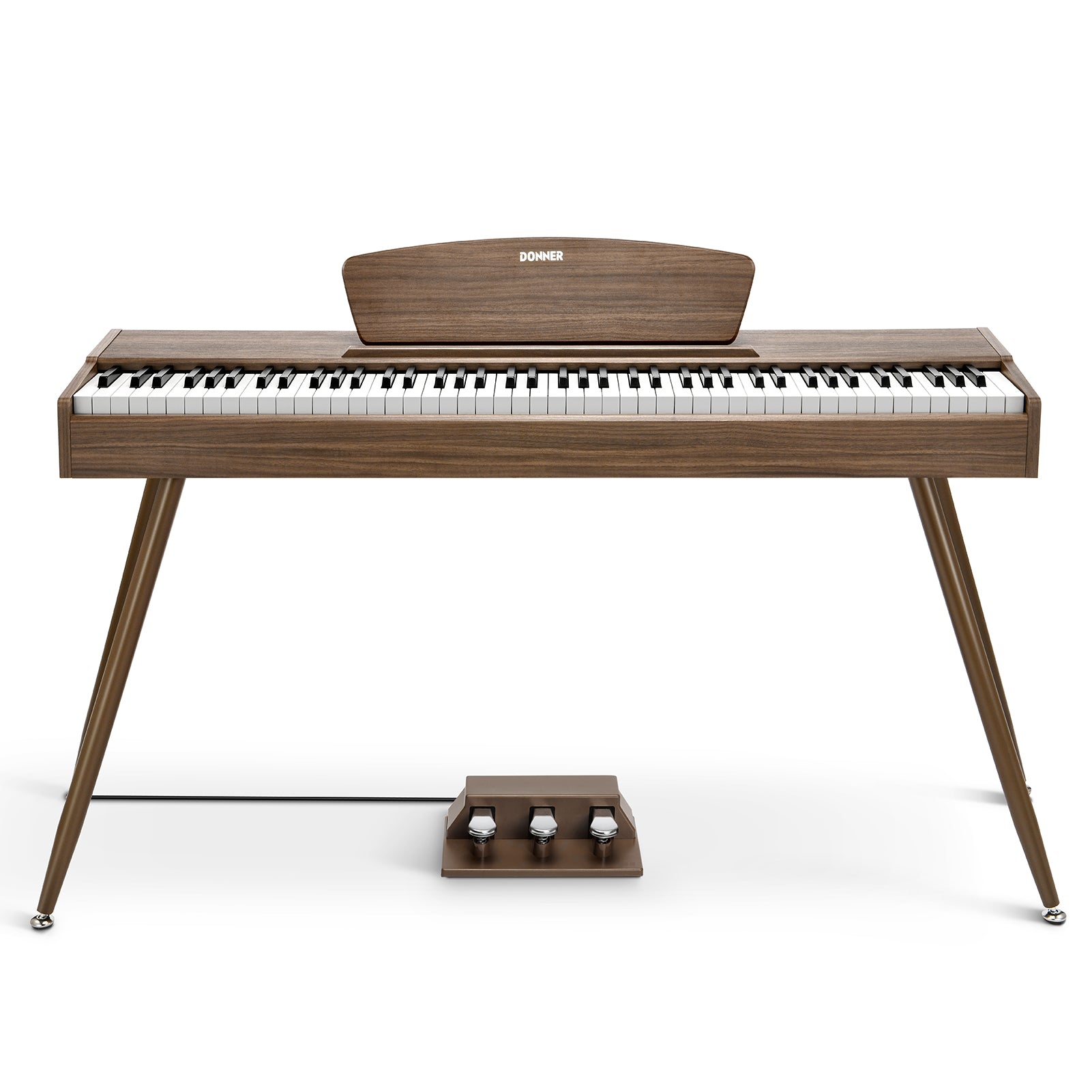 Donner DDP-80 Digital Piano 88 Key Weighted Keyboard, Walnut Wood Color + Pedal DONNER MUSIC AU