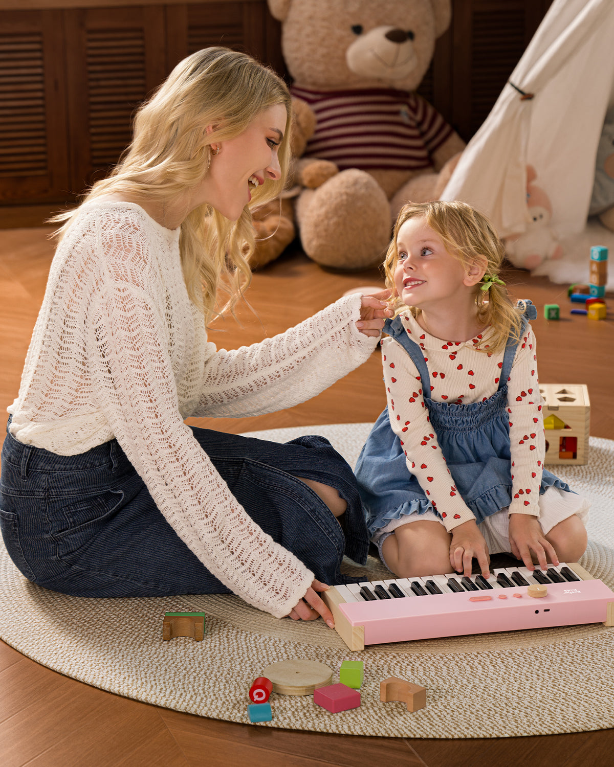 Eastar KIDO V-10 Electronic Keyboard for Children 32 Keys-Pink##