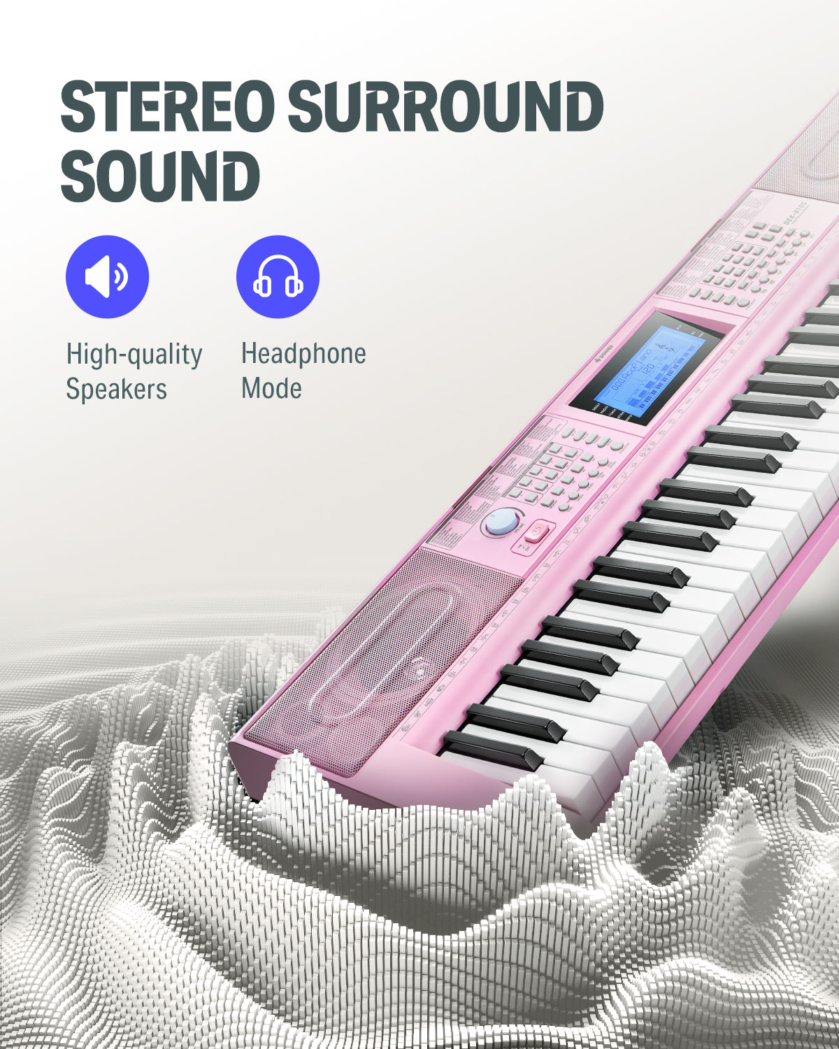 Donner DEK-610 - 61 Key Keyboard Piano for Beginner/Professional with Superior Sound, Elite Teaching Modes, Rich Music Selections, HD Display & Multiple Functions