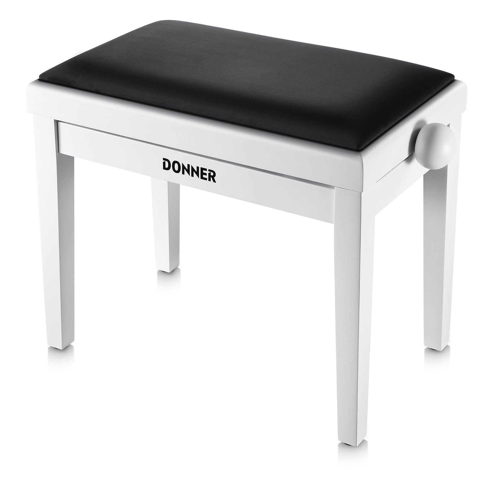 Donner Adjustable-Height Piano Bench White Matt