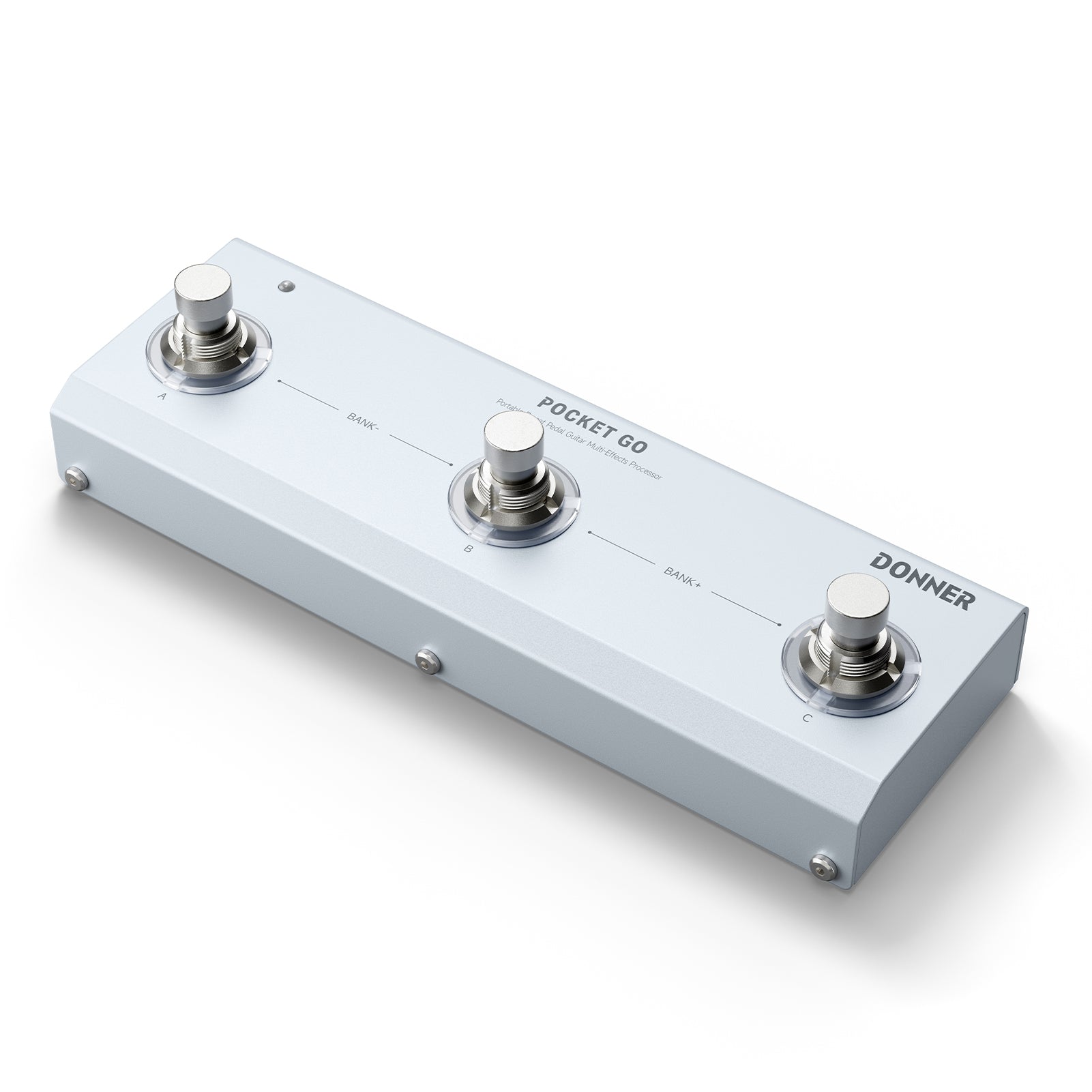 DONNER Pocket Go – Portable Preset Pedal Multi-Effects Processor for Guitar White