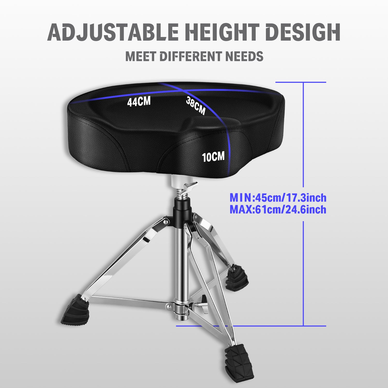 Donner Adjustable Drum Throne Motorcycle Seat Style