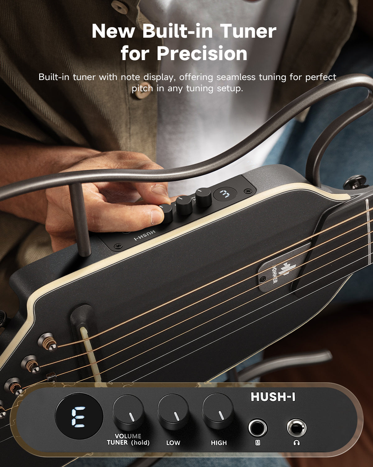 Donner HUSH I Evo2 Guitar-Balck##