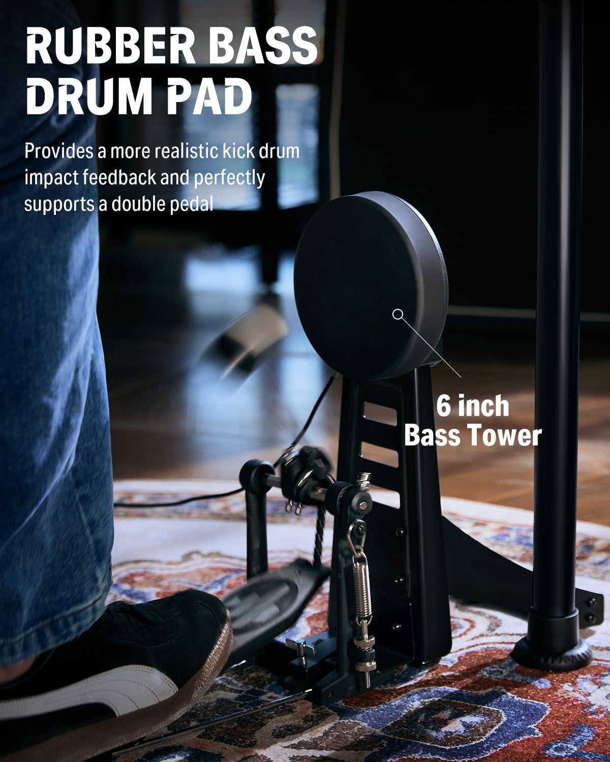 Donner DED-200 MAX Electronic Drum Set 5-Drum 3-Cymbal with Drum Throne/Headphone