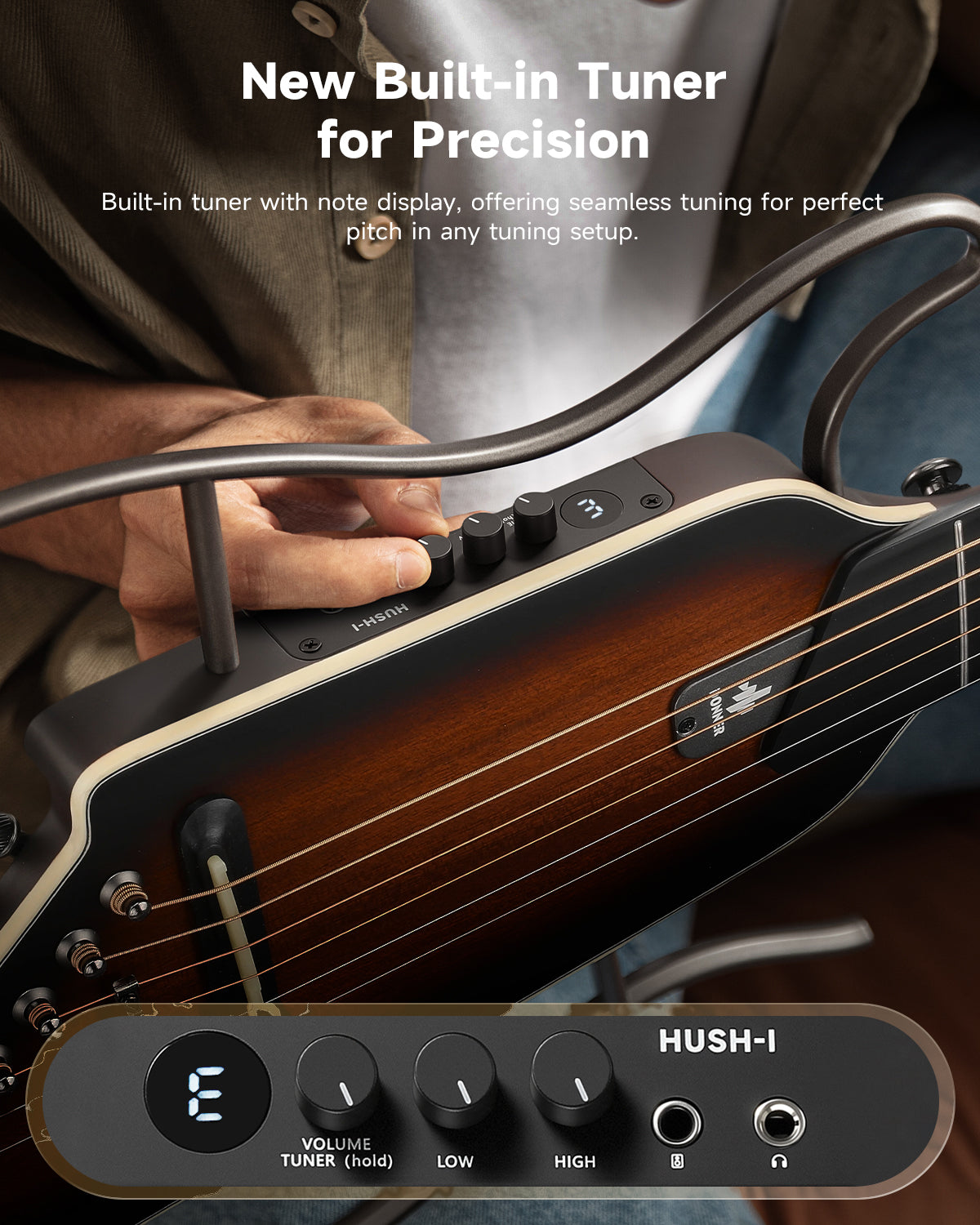 Donner HUSH I Evo2 Guitar-Sunset##