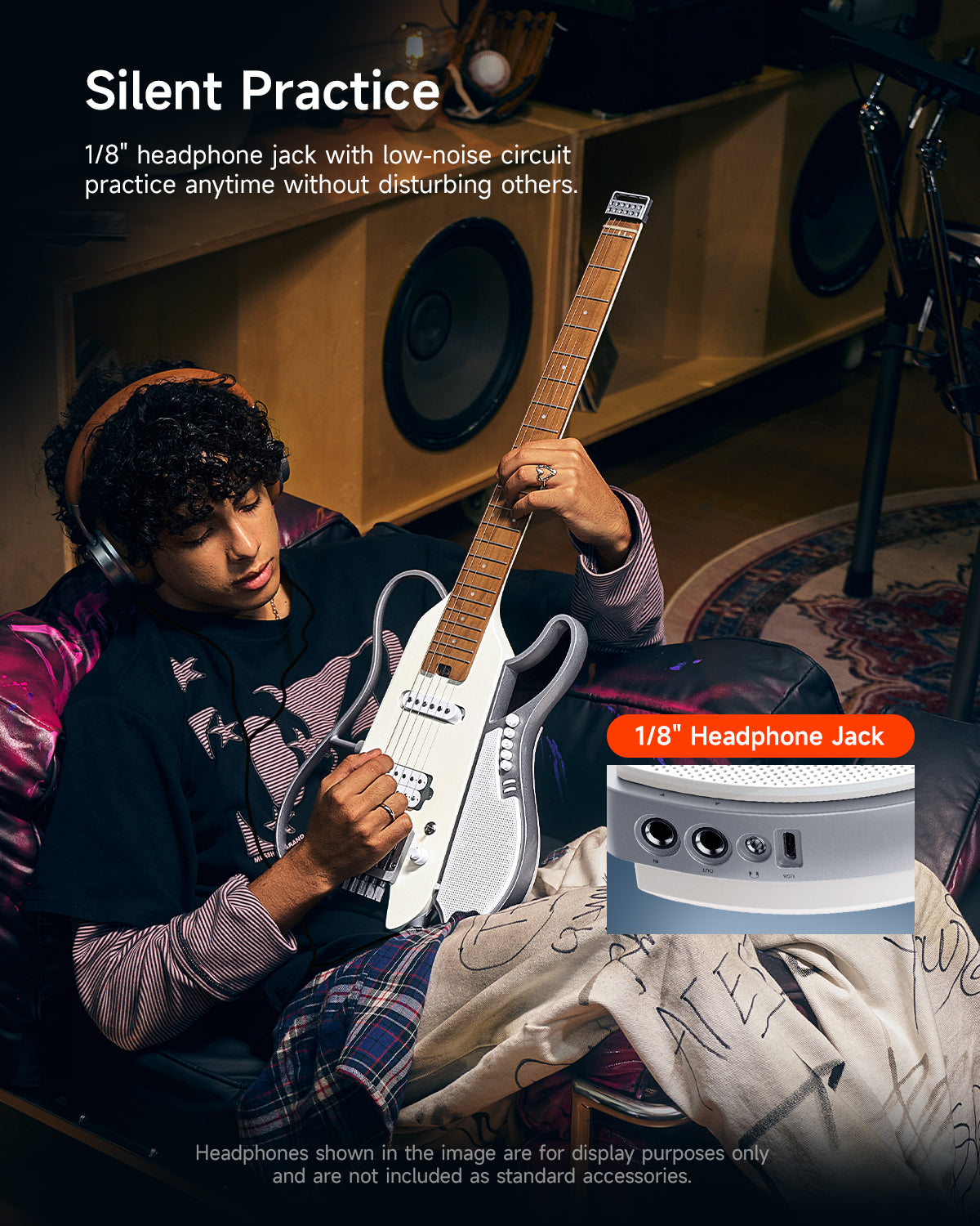 Donner HUSH X LIVE Travel Guitar with Speaker