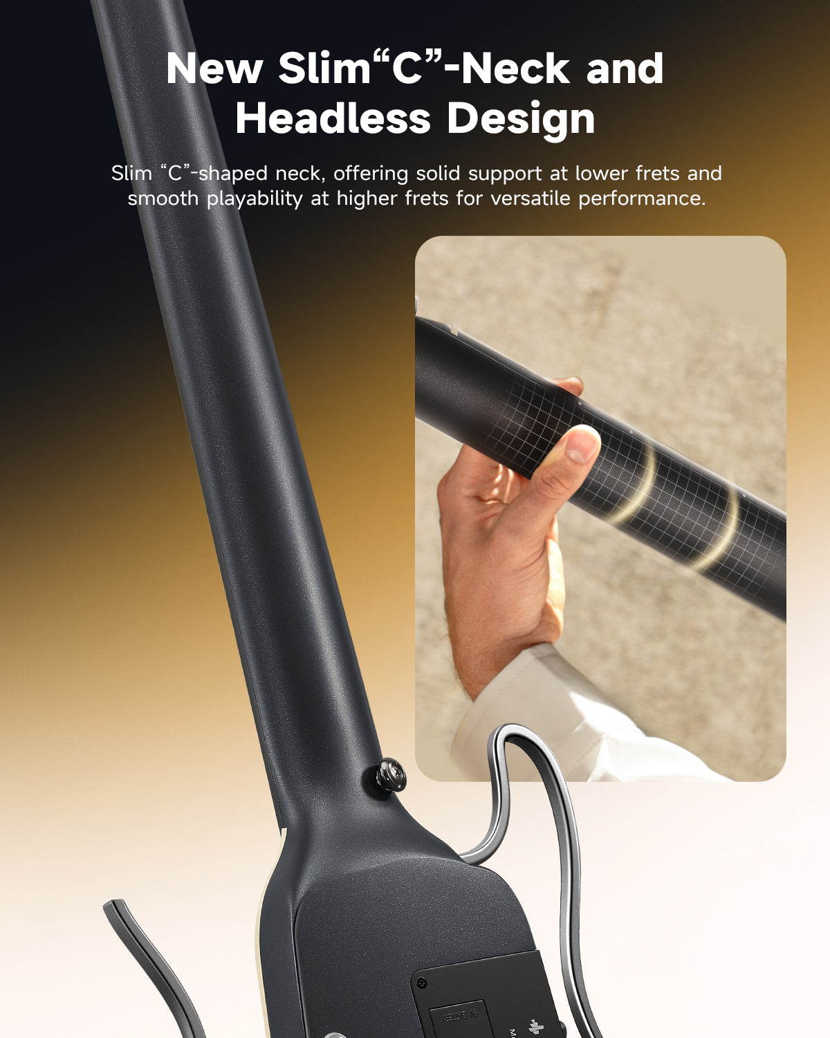 Donner HUSH I Evo2 Guitar-Balck##