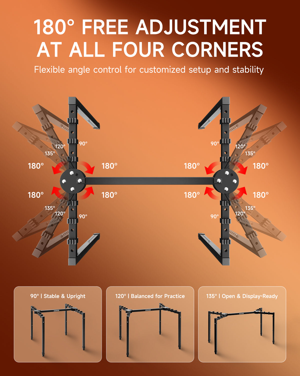 Donner DKS-200 Heavy Duty Keyboard Stand Black