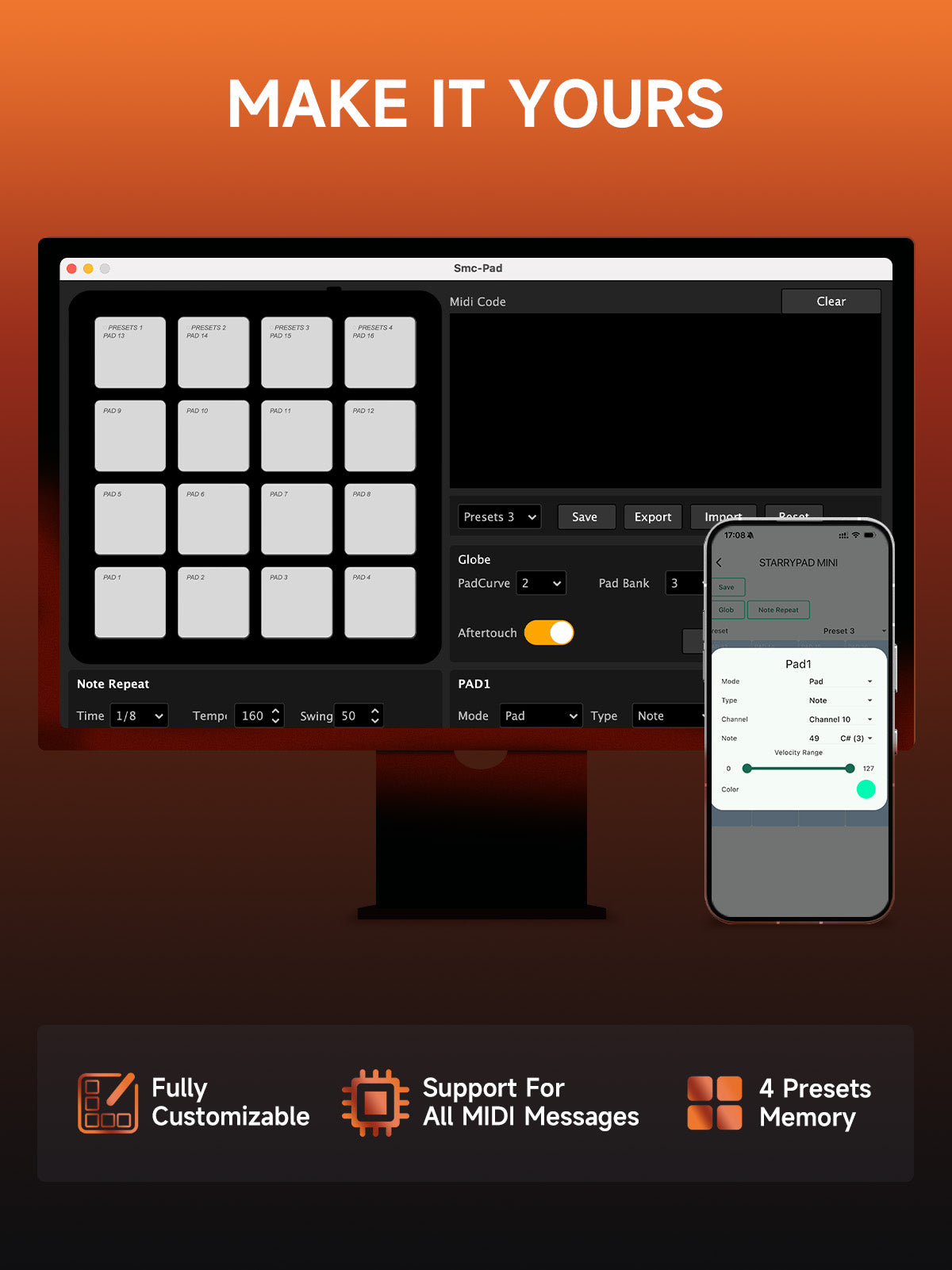 Donner Starrypad Mini Midi Controller