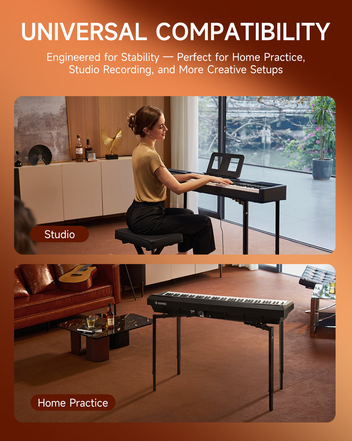 Donner DKS-200 Heavy Duty Keyboard Stand Black