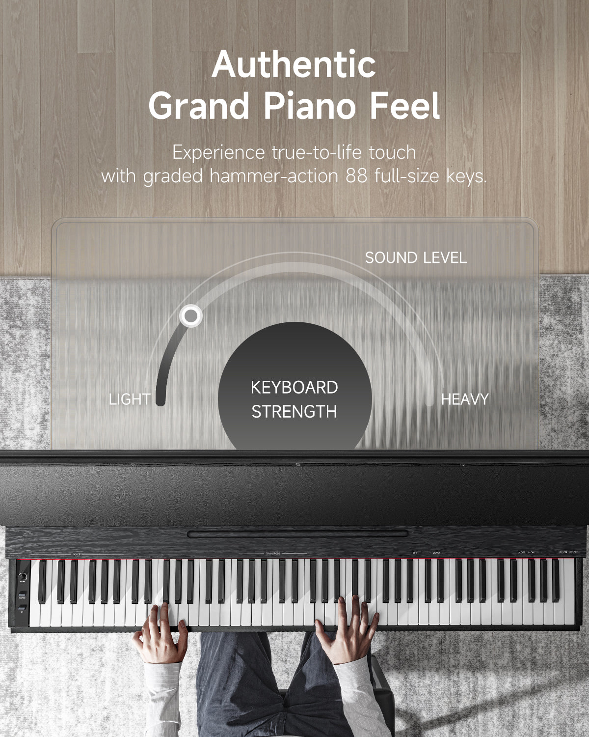 Donner OURA™ S300 88-key Home Digital Piano - Black Wood Grain -donner music AU
