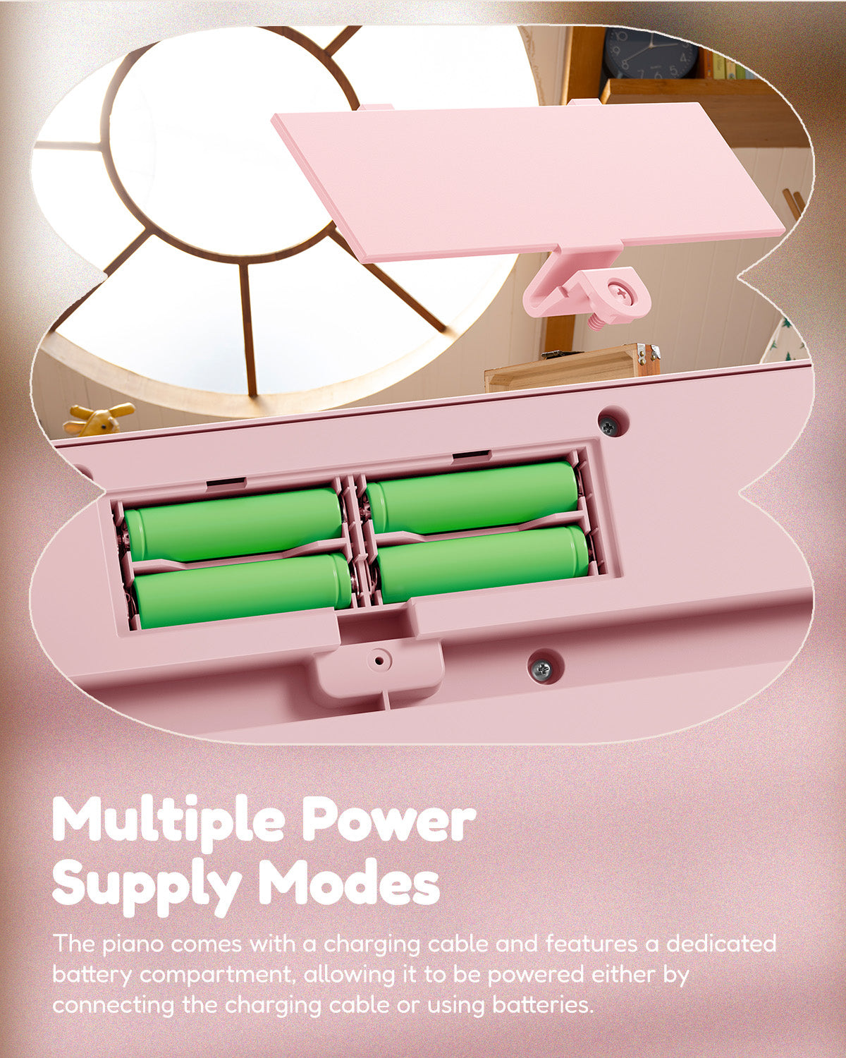 Eastar KIDO V-10 Electronic Keyboard for Children 32 Keys-Pink##