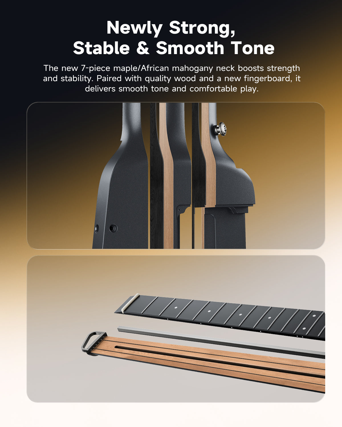 Donner HUSH I Evo2 Guitar-Balck##