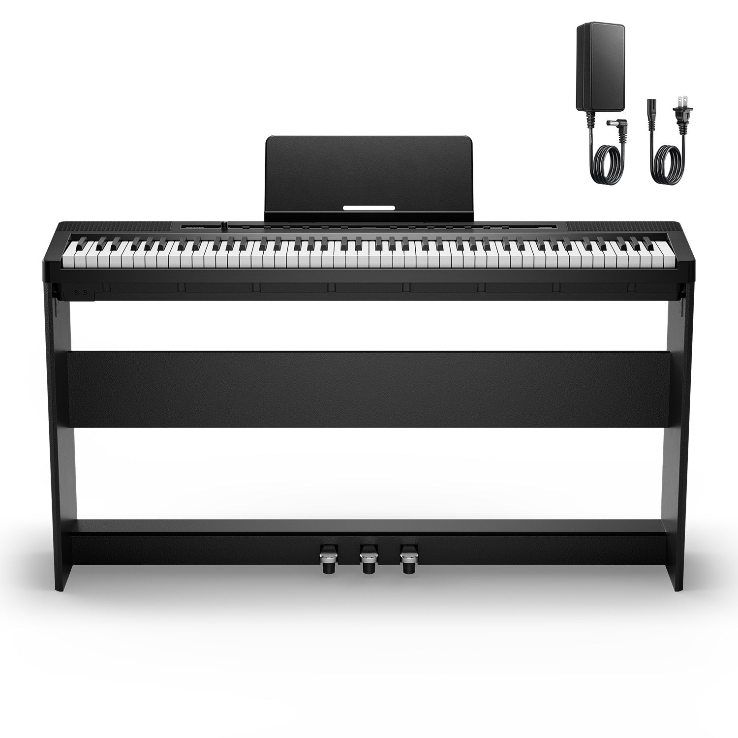 Donner DEP-16S Black Digital Electric 88-Key Weighted Steel with Stand