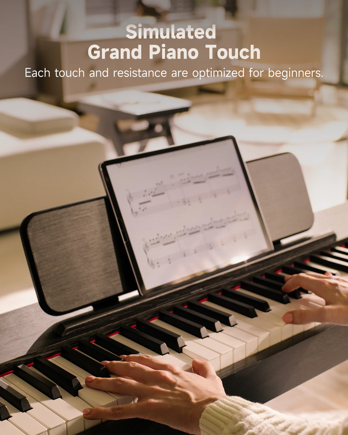 Donner Oura S100 88-key Home Digital Piano Black Oak Grain-Black##