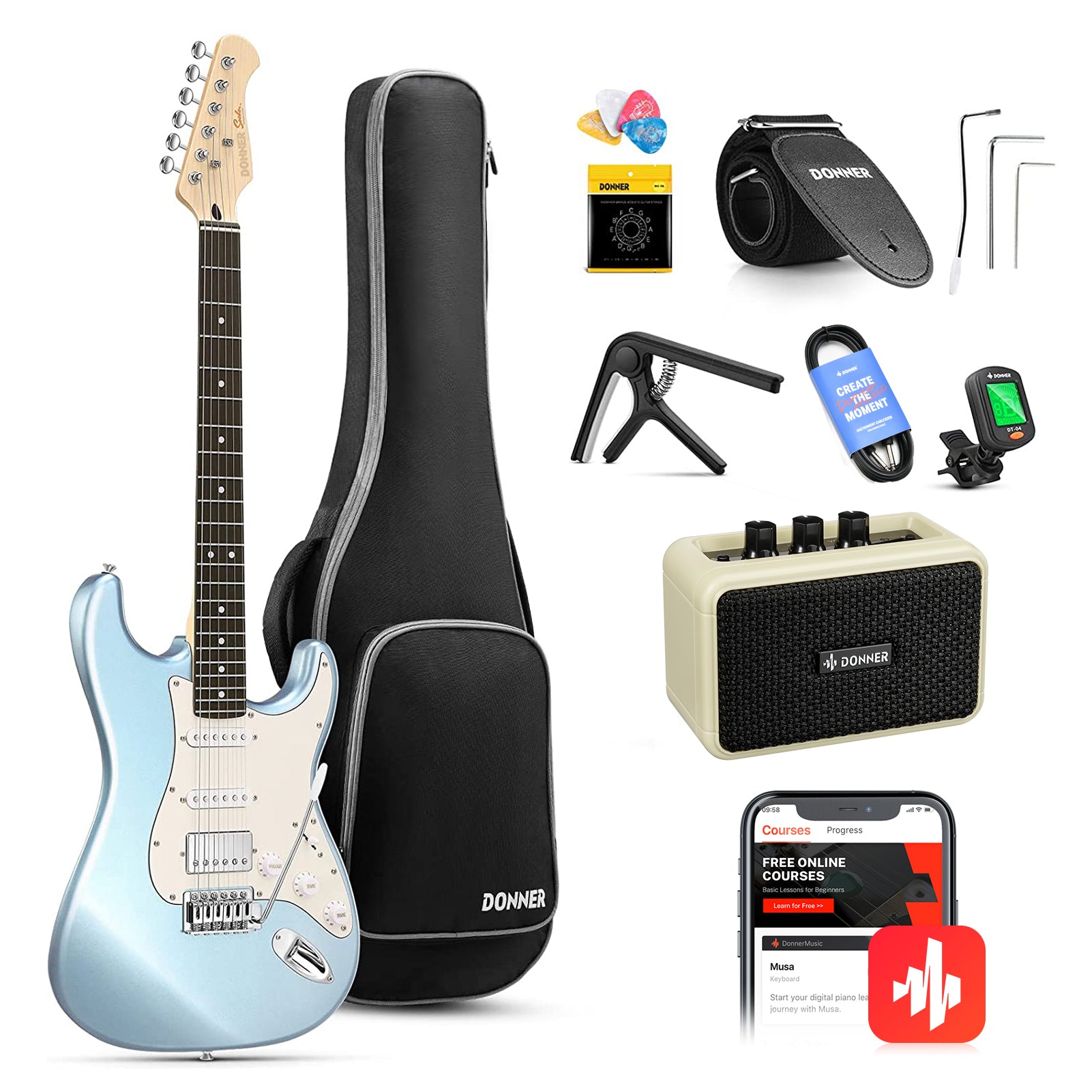 Donner DST-152 ST Electric Guitar Kit