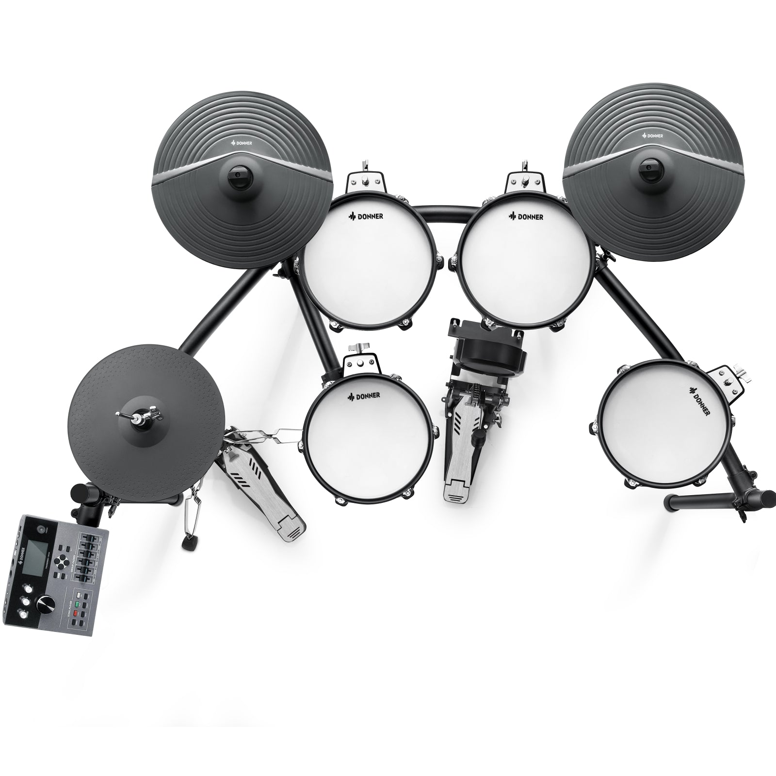 Donner DED-500 PRO Electronic Drum Set with Industry Standard Mesh Heads, Moving HiHat-DED-DED500 PRO##