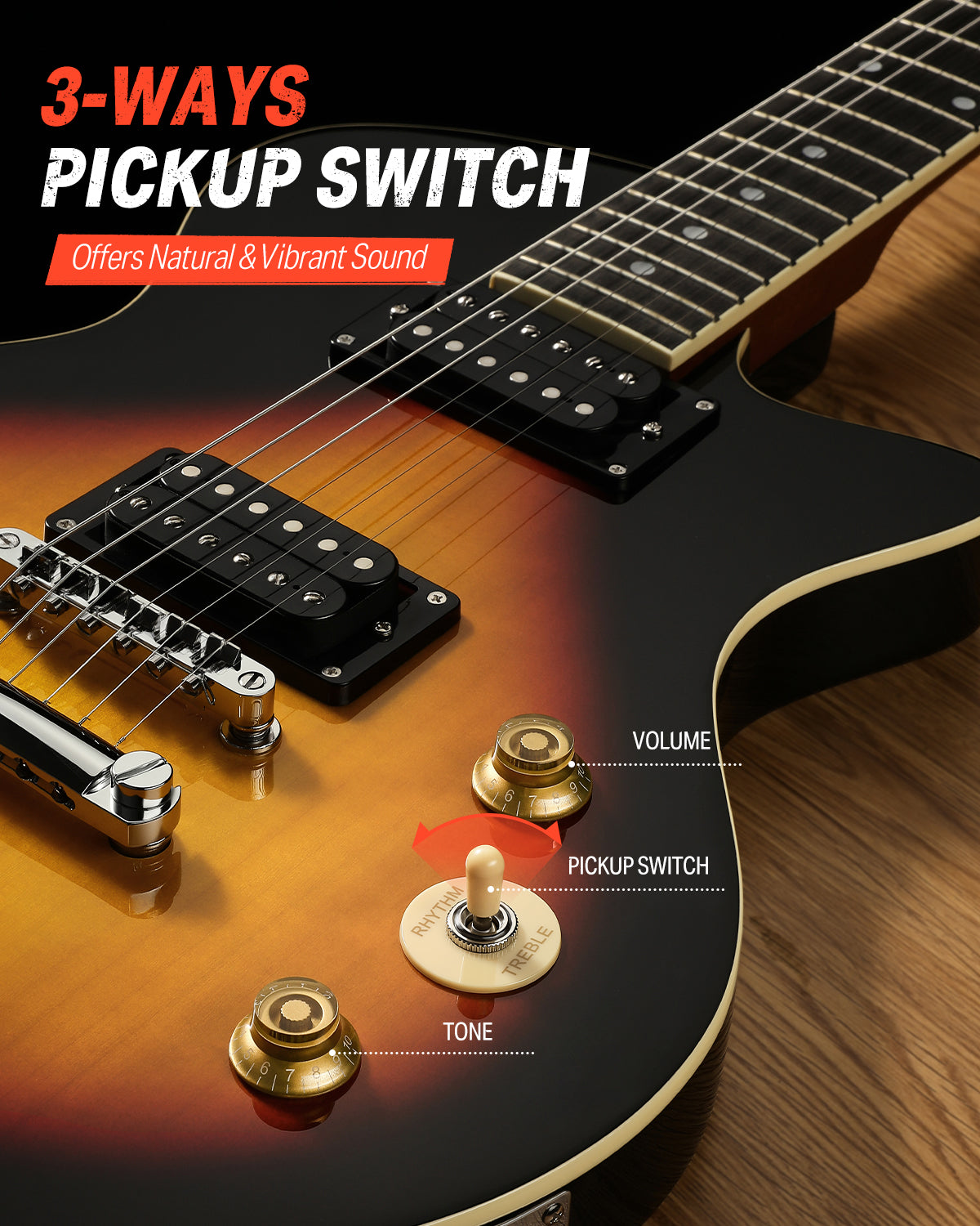 Donner DSC-128 39" Electric Guitar-Sunburst##