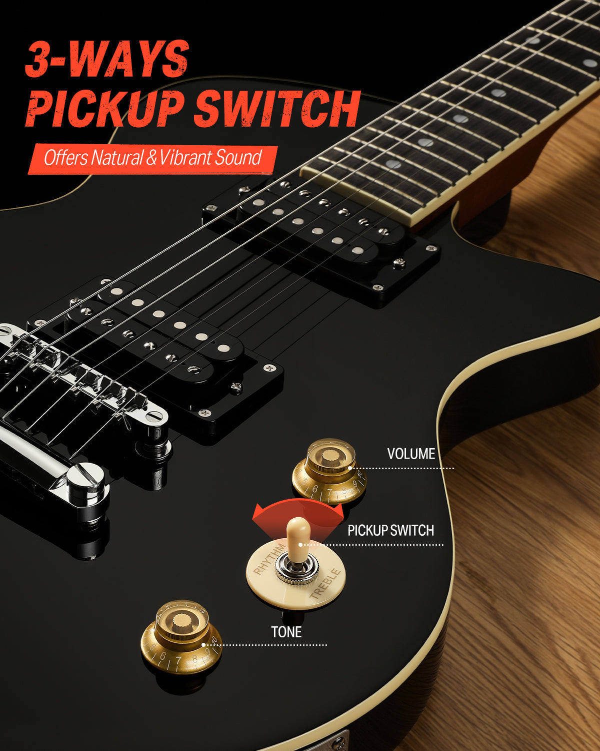 Donner DSC-128 39" Electric Guitar-Black##