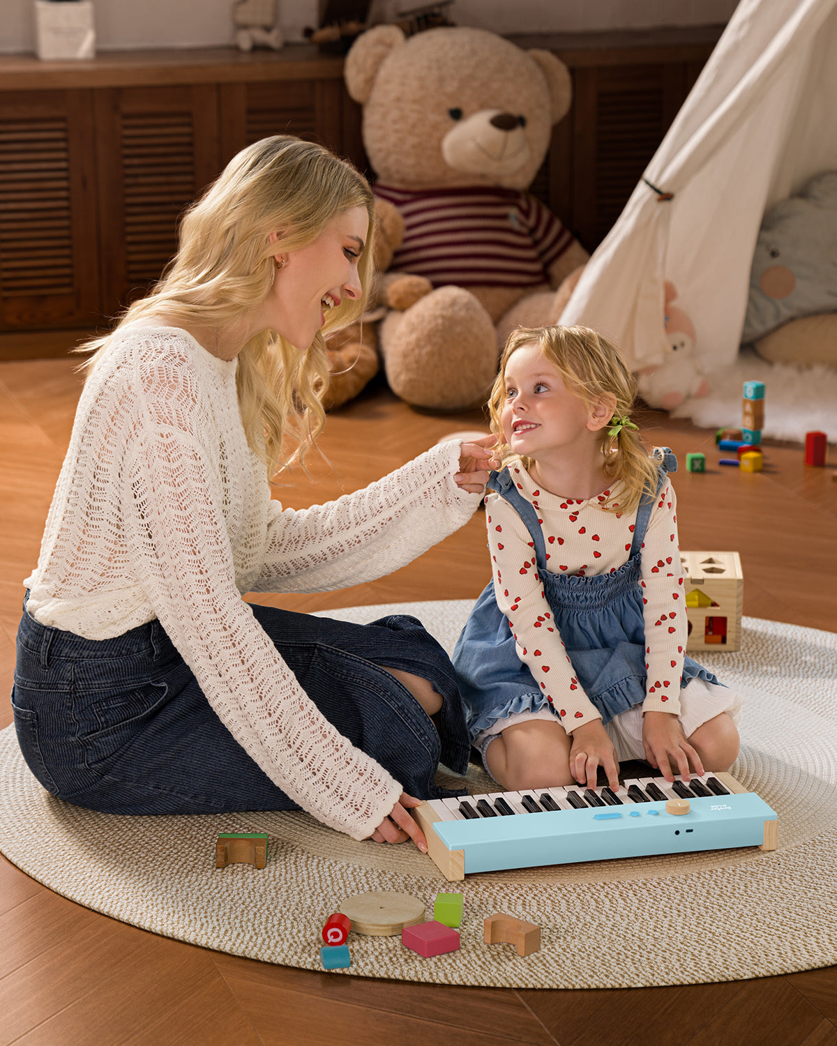 Eastar KIDO V-10 Electronic Keyboard for Children 32 Keys-Blue##