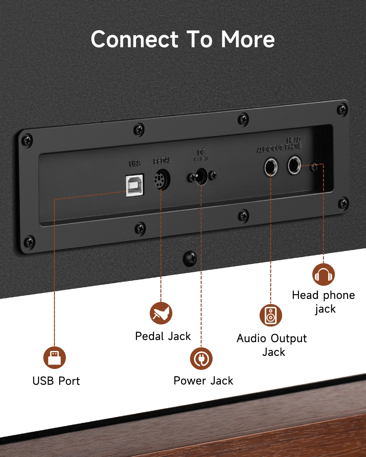 Donner DDP-200 PRO 88 Keys Weighted Digital Piano -Dark brown##