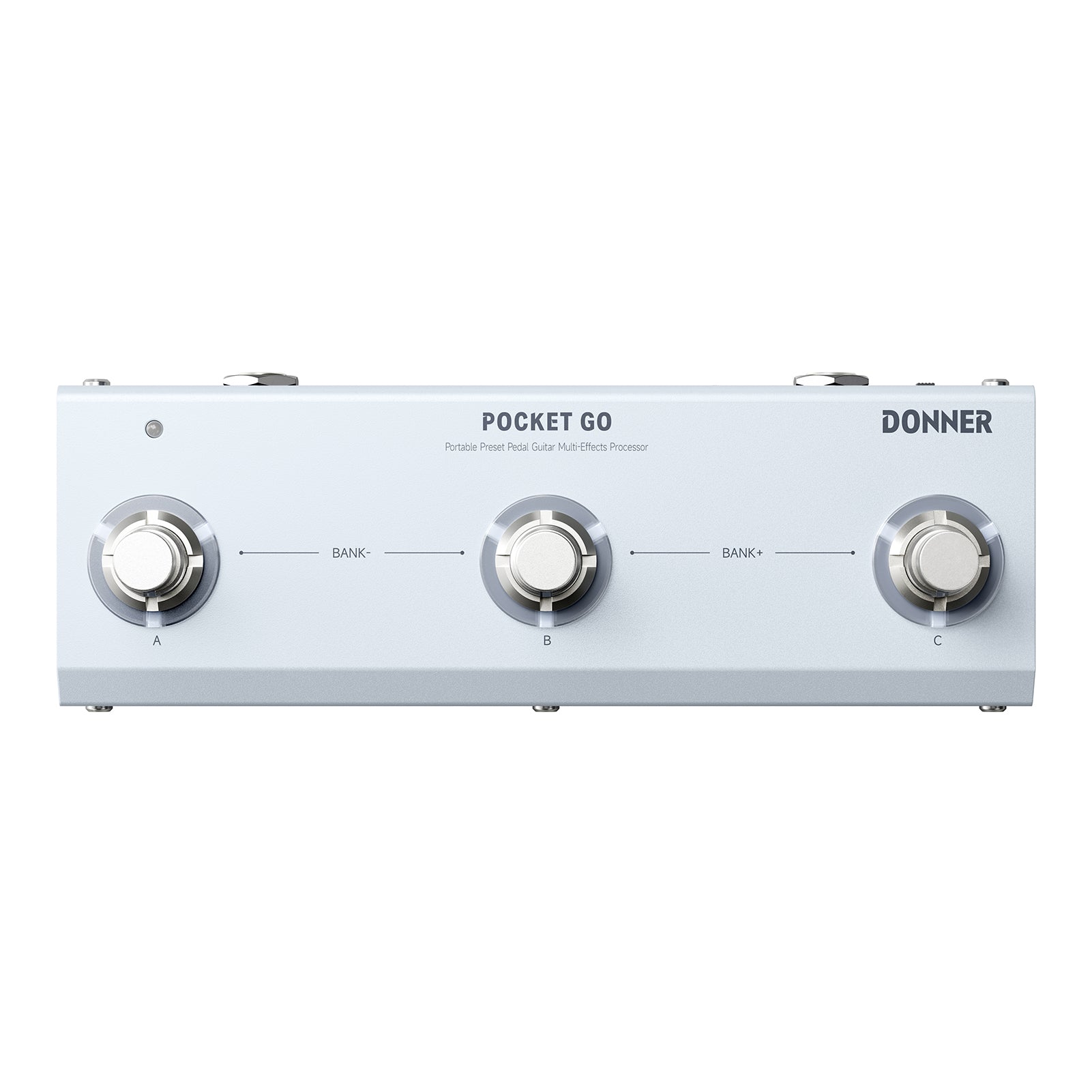 DONNER Pocket Go – Portable Preset Pedal Multi-Effects Processor for Guitar White