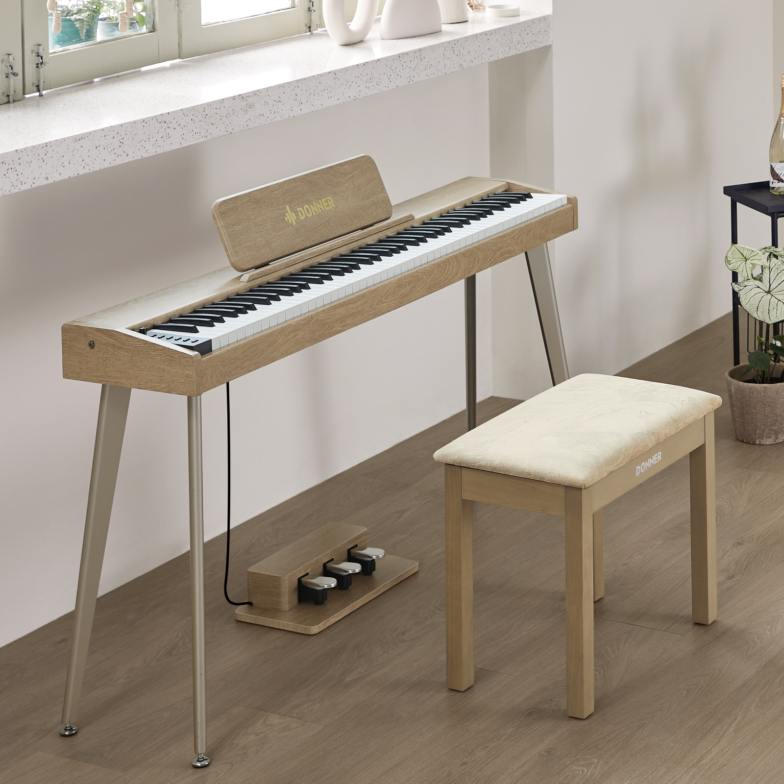 Donner DDP-60 88-Key Semi-Weighted Upright Keyboard Piano + Pedal donnermusic Australia
