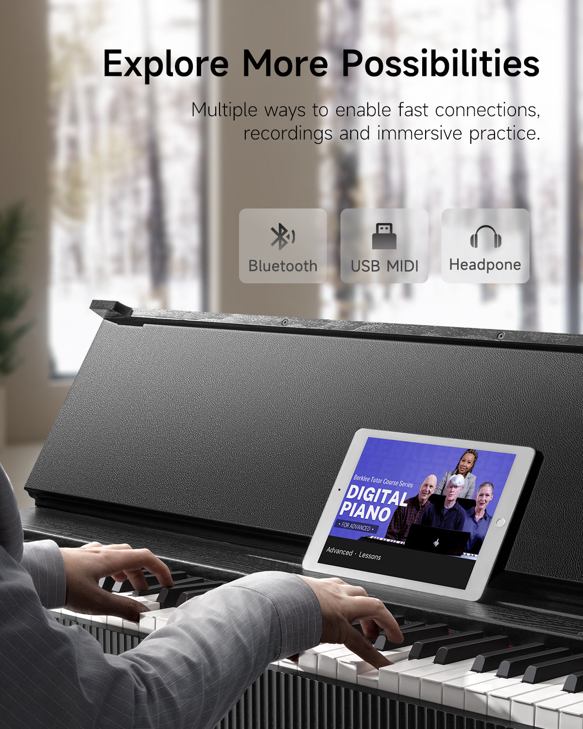 Donner OURA™ S300 88-key Home Digital Piano - Black Wood Grain -donner music AU