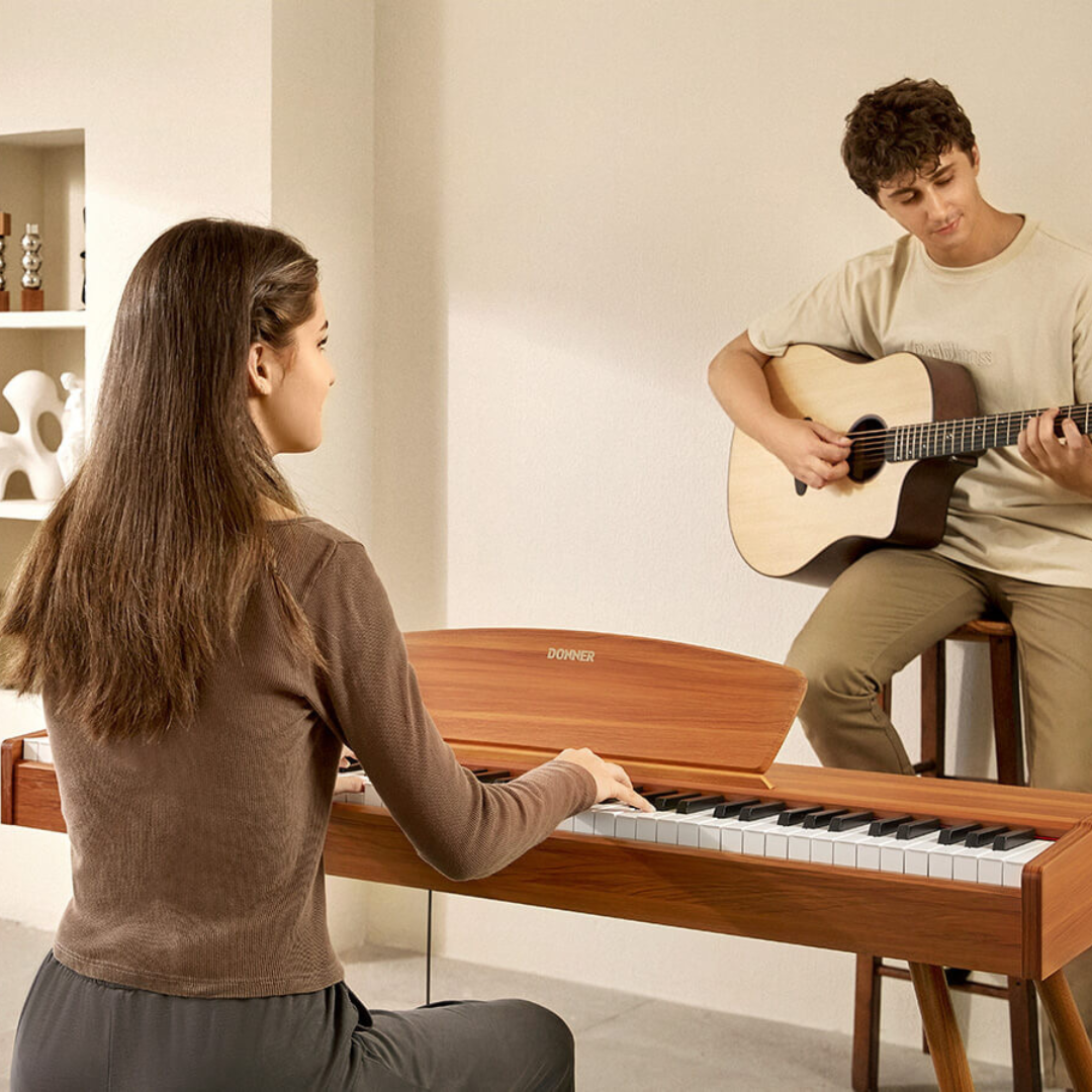 Products Donner DDP-80 88 Key Fully Weighted Compact Digital Piano Wooden Style + Pedal
