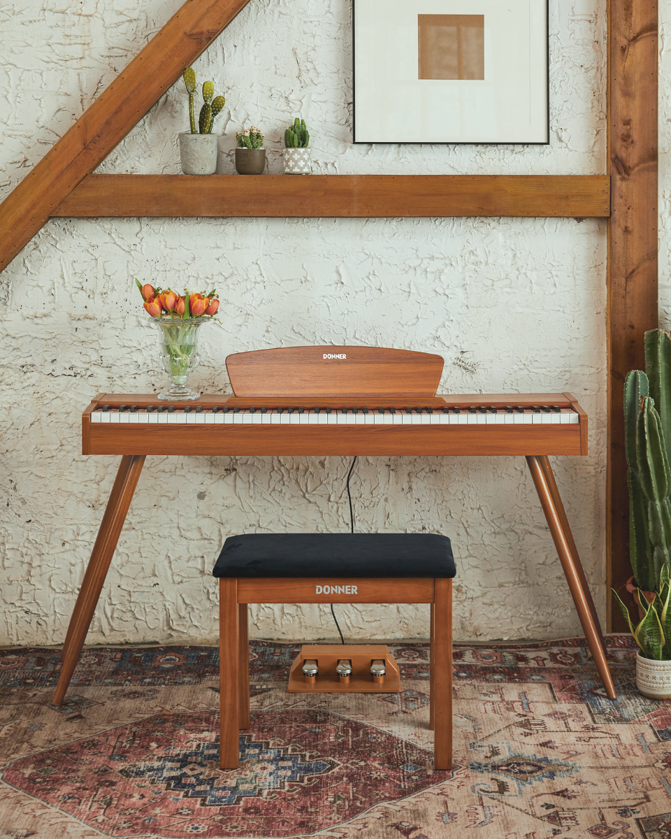 Products Donner DDP-80 88 Key Fully Weighted Compact Digital Piano Wooden Style + Pedal