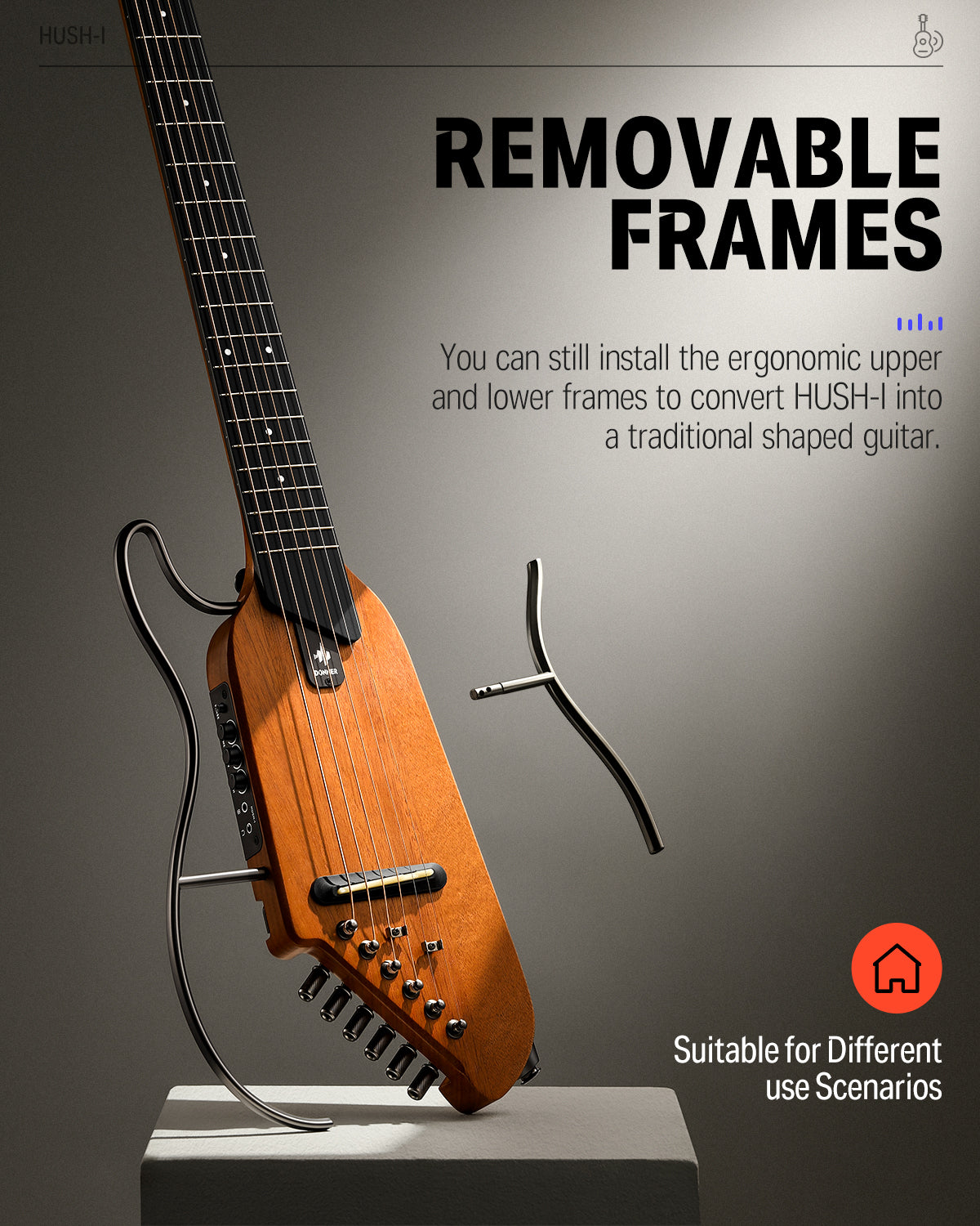 Donner HUSH-I Mute Guitar Kit for Travel Silent Practice