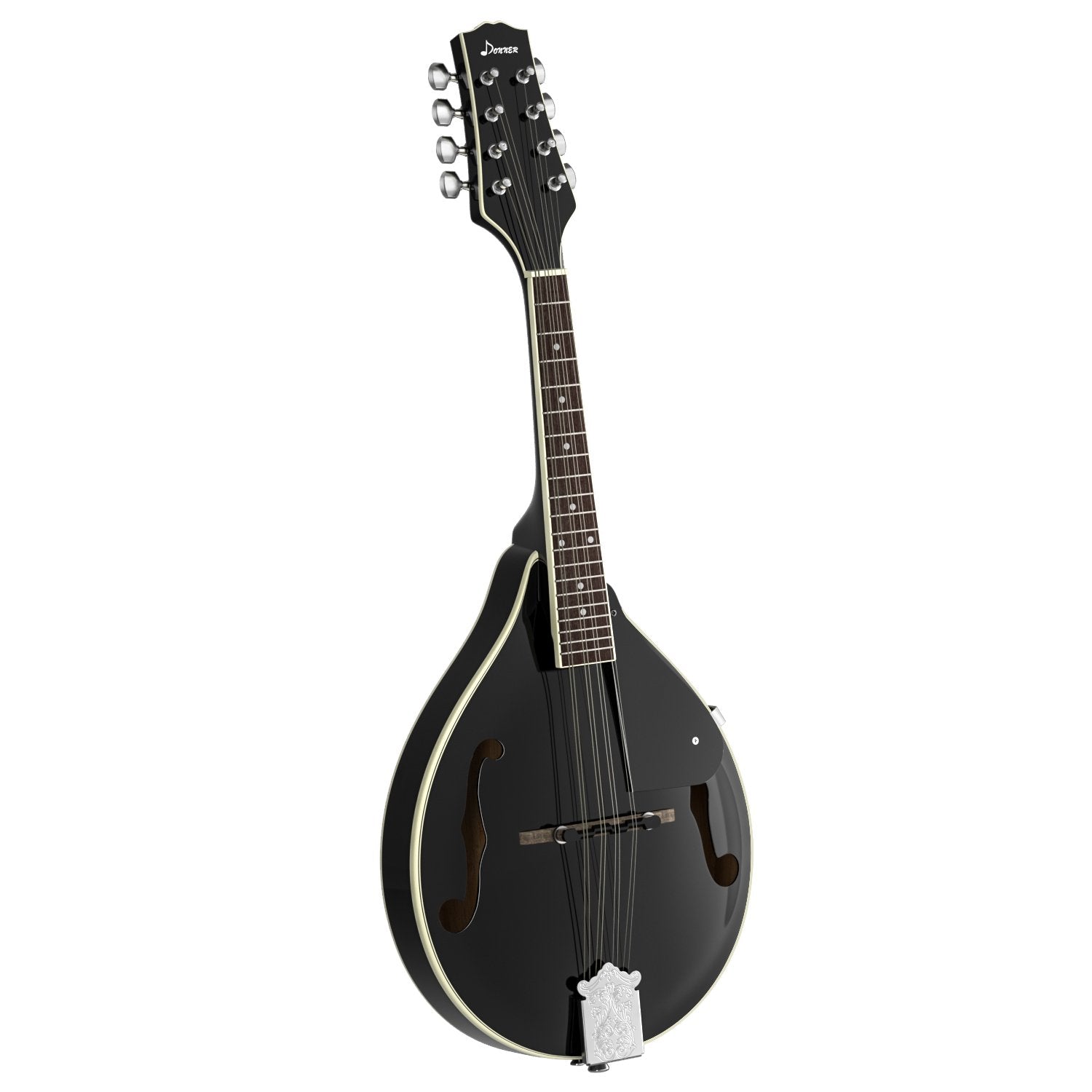 Donner DML-100B A Style Mandolin Instrument Sunburst Mahogany With Tuner String Big Bag and Guitar Picks, Black - Donner music-AU