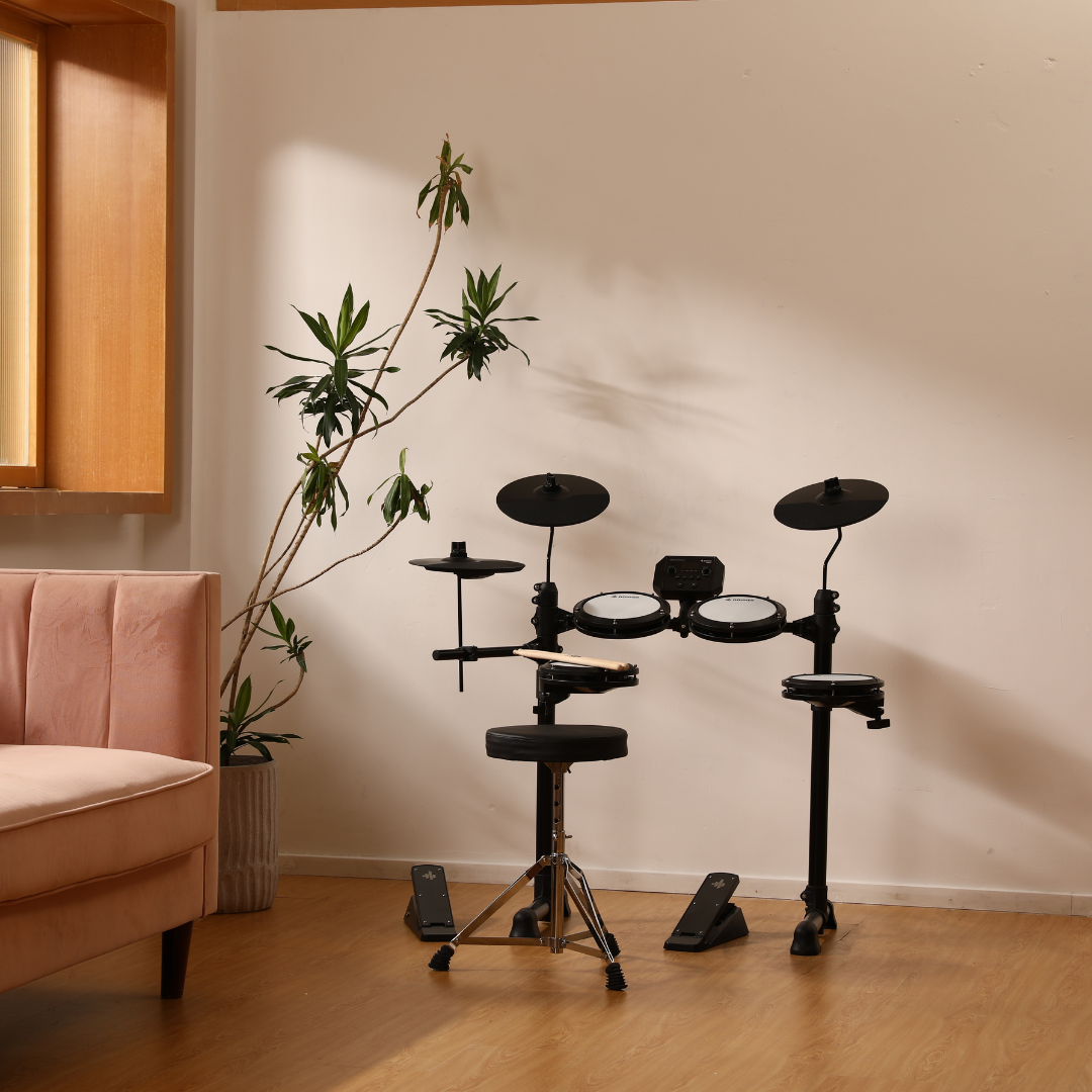 Donner DED-80 Best Electronic Drum Kit For Beginners with Headphones/Drum Throne