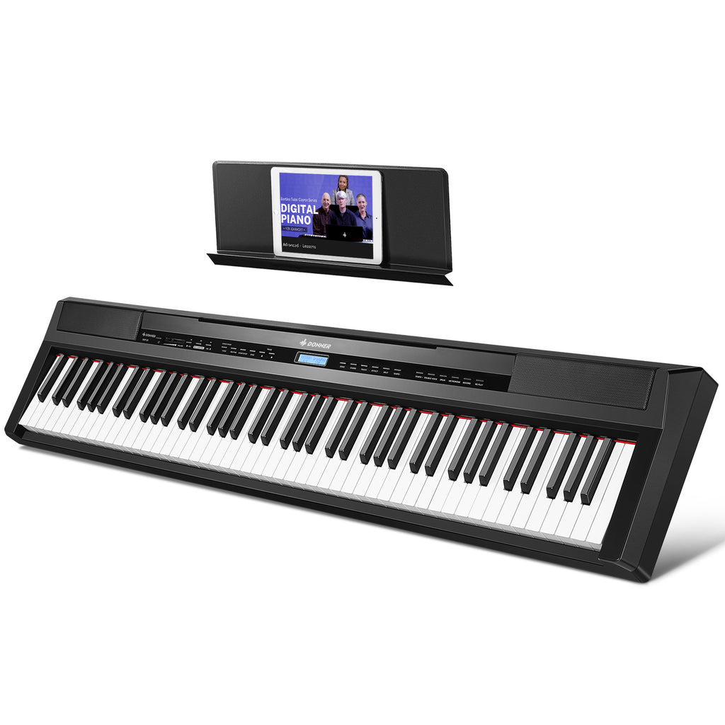 Donner Piano Bench, Adjustable Keyboard Bench Portable Collapsible
