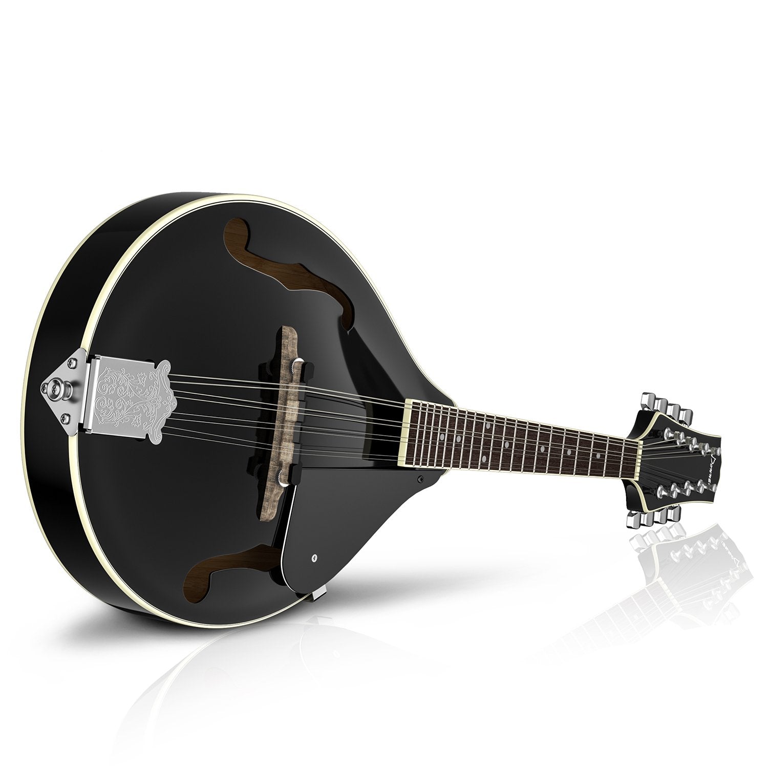Donner DML-100B A Style Mandolin Instrument Sunburst Mahogany With Tuner String Big Bag and Guitar Picks, Black - Donner music-AU
