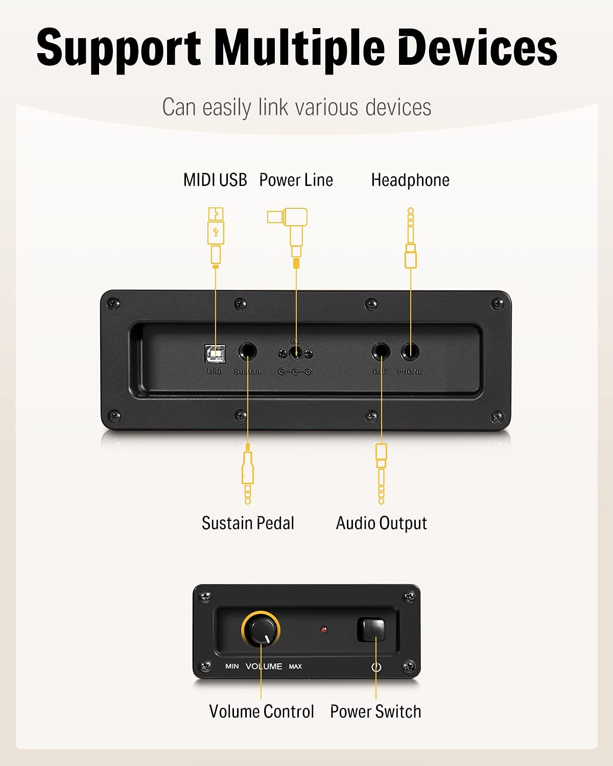 Products Donner DDP-80 88 Key Fully Weighted Compact Digital Piano Wooden Style + Pedal