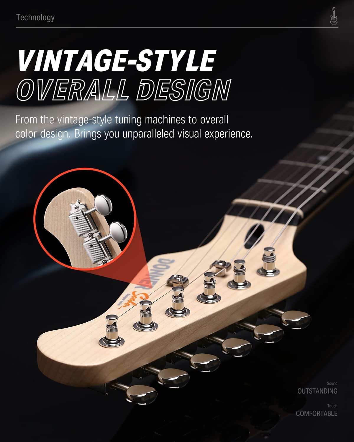 Donner DST-152 39 Inches Electric Guitar Kit HSS Pickup Coil Split Solid Body Electric Guitar with Amp/Bag/Accessories donner music au