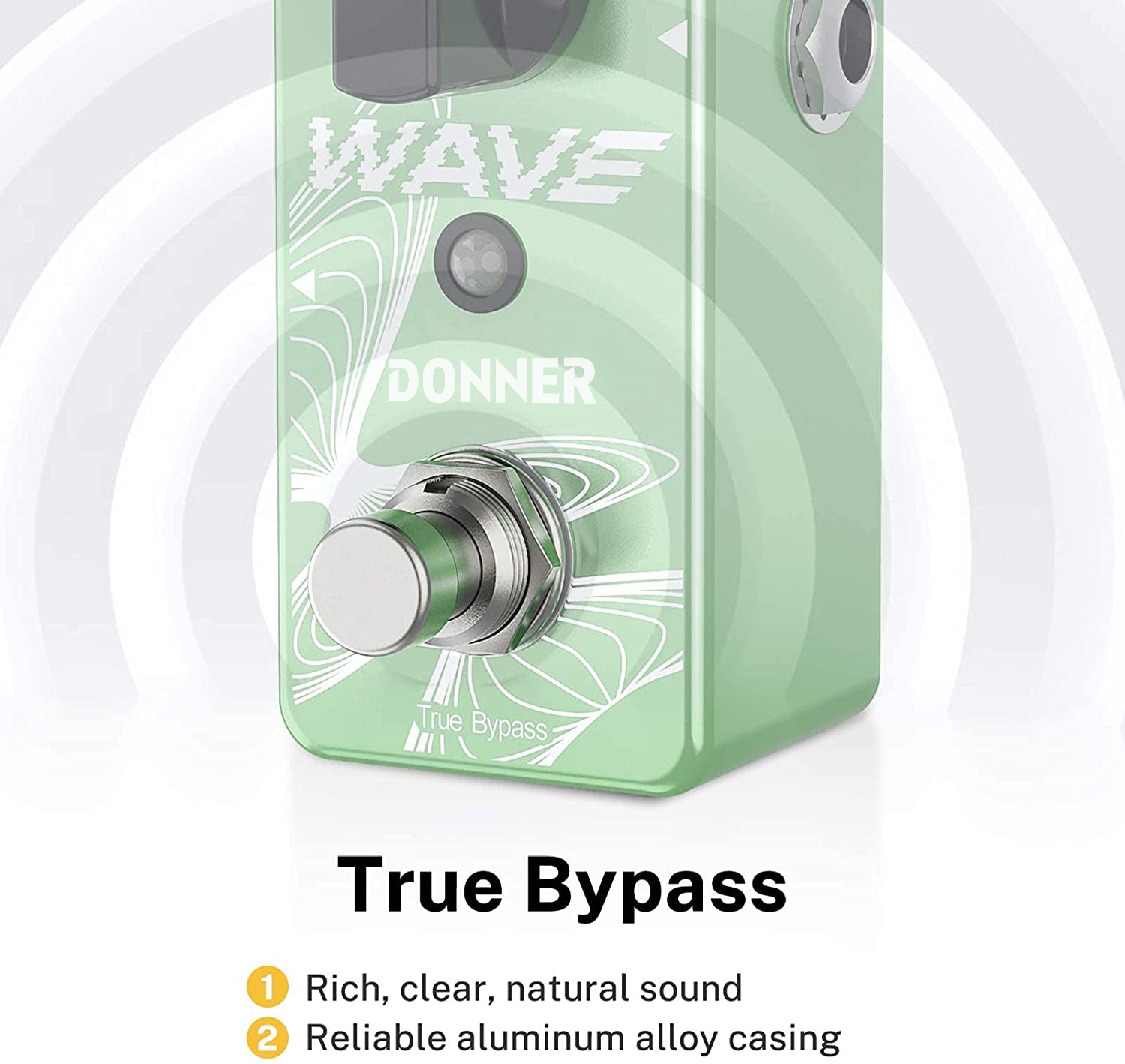 Donner Wave Delay Guitar Effect Pedal 2 Modes Digital and Analog-Style Warm Delay True Bypass