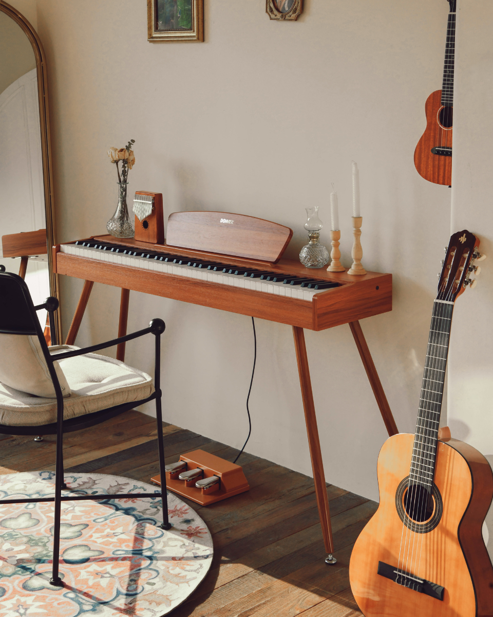 Products Donner DDP-80 88 Key Fully Weighted Compact Digital Piano Wooden Style + Pedal